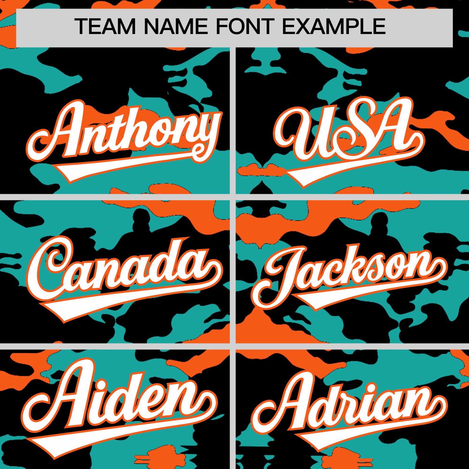 Custom Black Aqua and Orange Camo Fashion Authentic Sleeveless Baseball Jersey