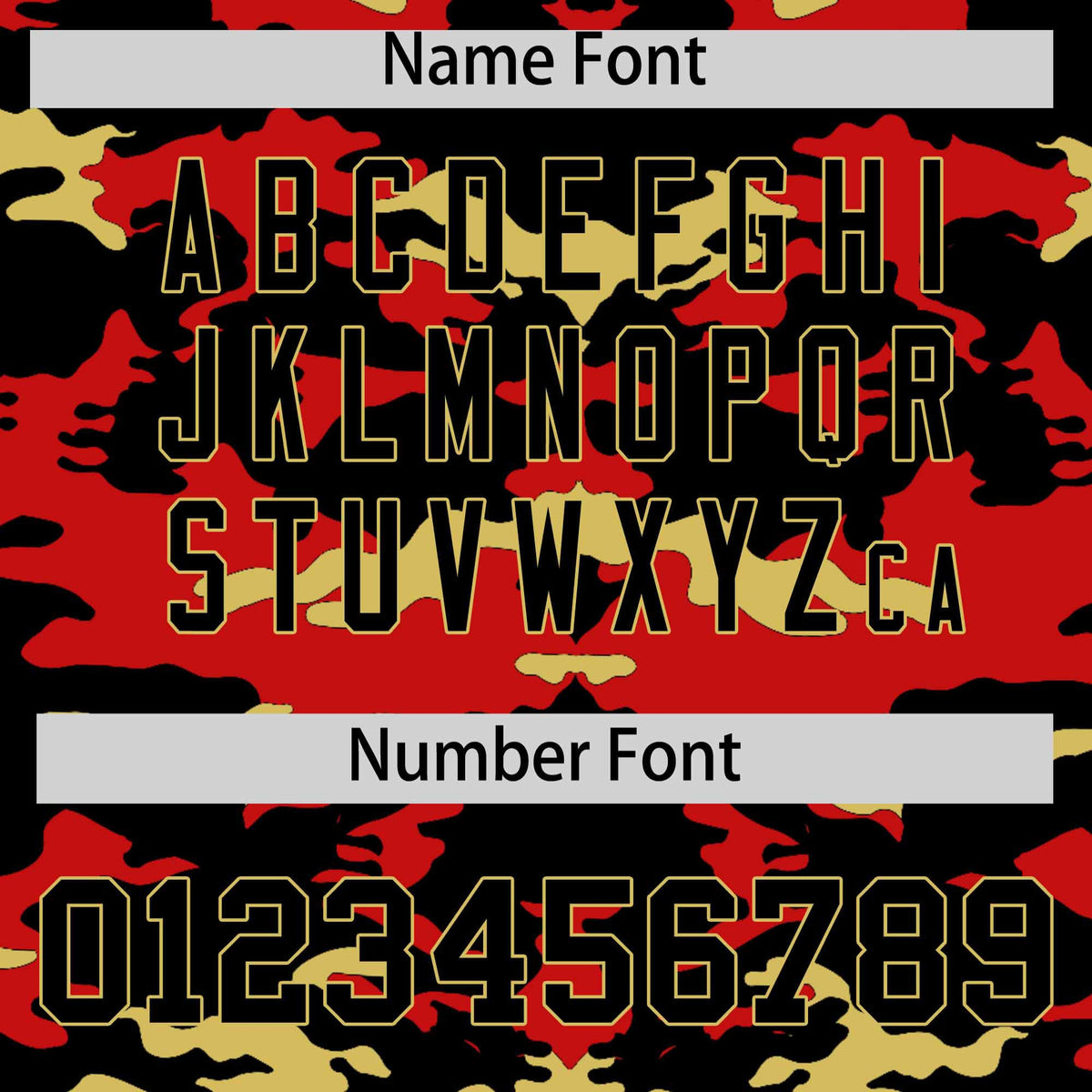 Custom Black Red and Old Gold Camo Fashion Authentic Sleeveless Baseball Jersey