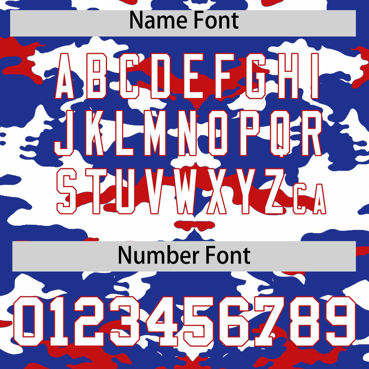 Custom Royal White and Red Camo Fashion Authentic Sleeveless Baseball Jersey