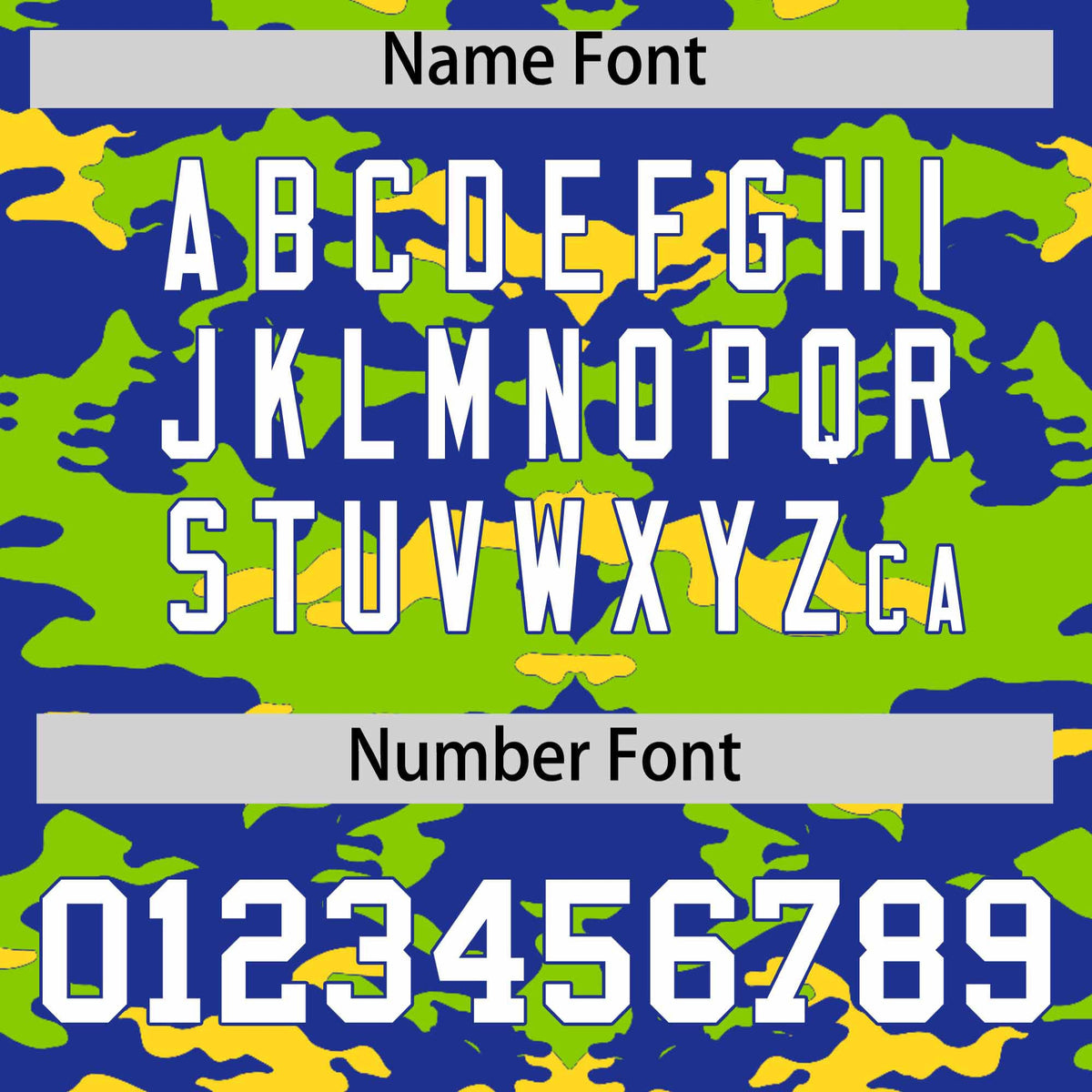 Custom Royal Neon Green and Gold Camo Fashion Authentic Sleeveless Baseball Jersey