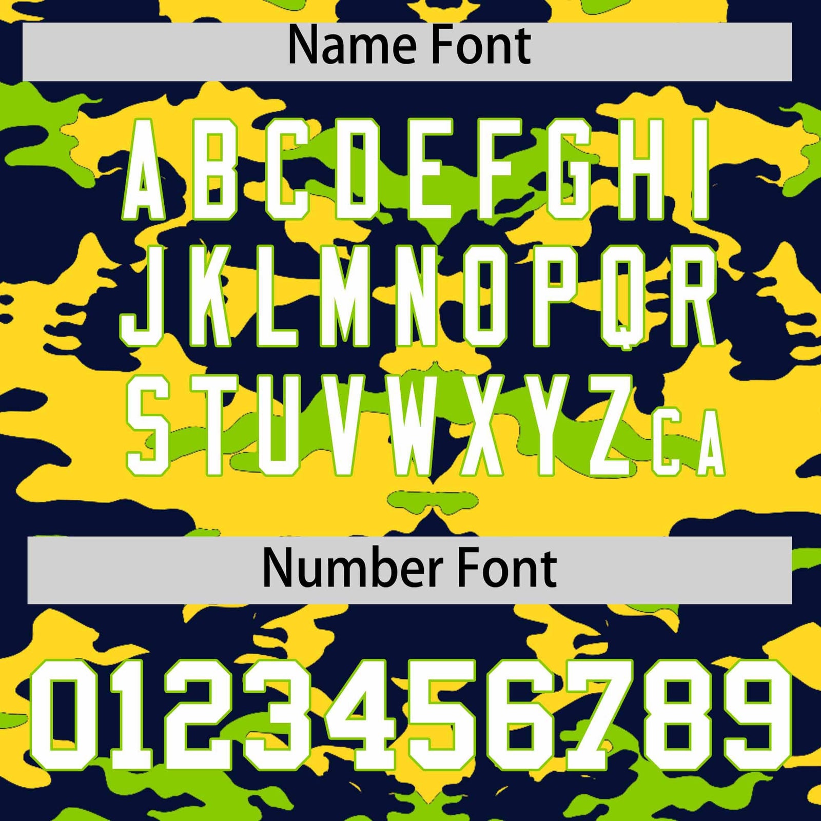 Custom Navy Gold and Neon Green Camo Fashion Authentic Sleeveless Baseball Jersey