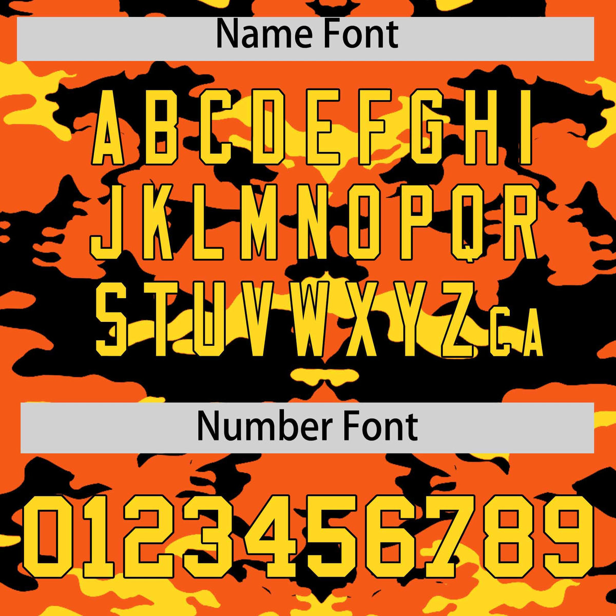 Custom Orange Black and Gold Camo Fashion Authentic Sleeveless Baseball Jersey