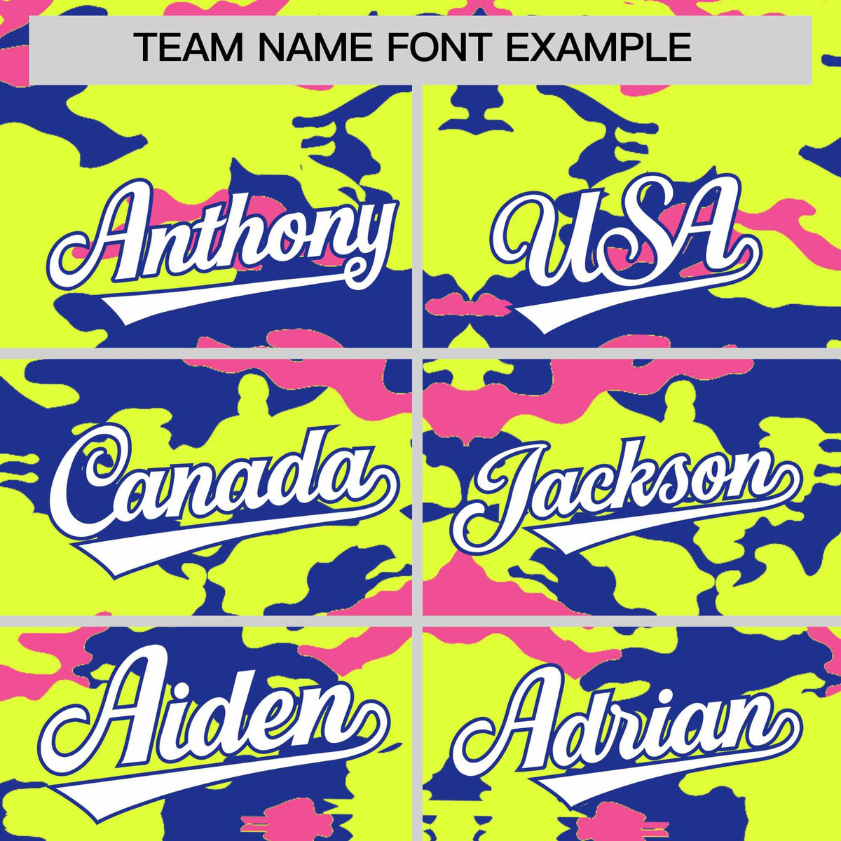 Custom Fluorescent Green Royal and Pink Camo Fashion Authentic Sleeveless Baseball Jersey