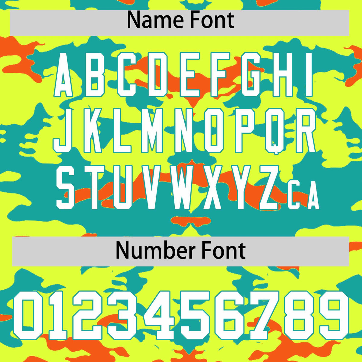 Custom Fluorescent Green Aqua and Orange Camo Fashion Authentic Sleeveless Baseball Jersey