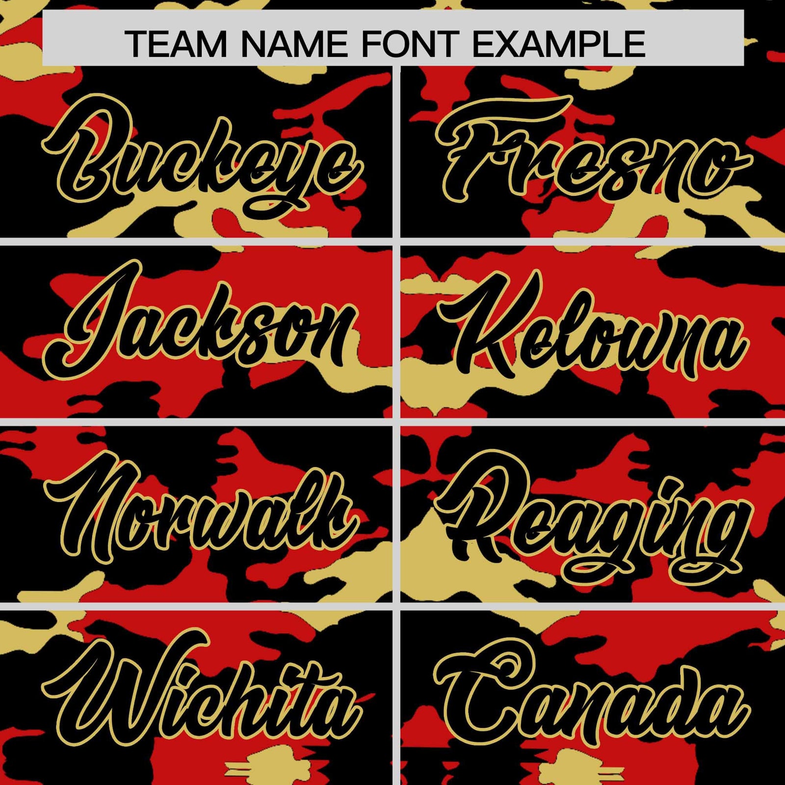 Custom Black Red and Old Gold Camo Fashion Authentic Sleeveless Baseball Jersey