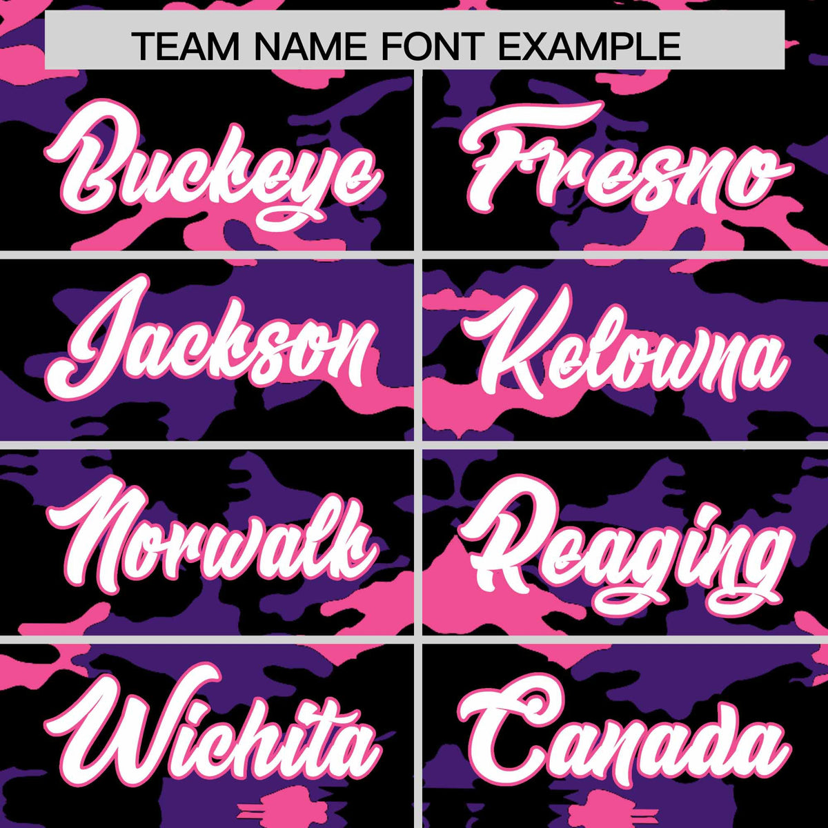 Custom Black Purple and Pink Camo Fashion Authentic Sleeveless Baseball Jersey