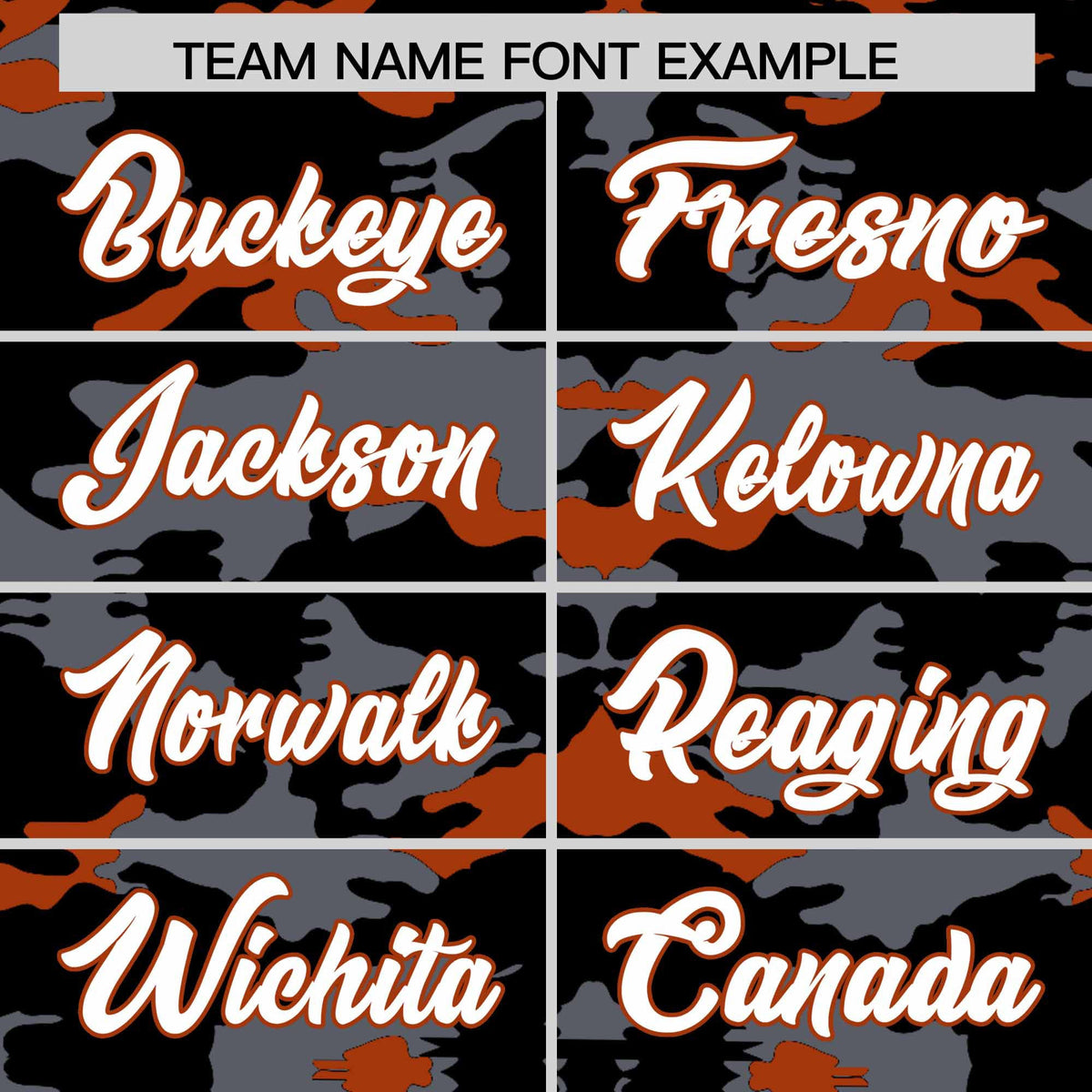 Custom Black Gray and Texas Orange Camo Fashion Authentic Sleeveless Baseball Jersey