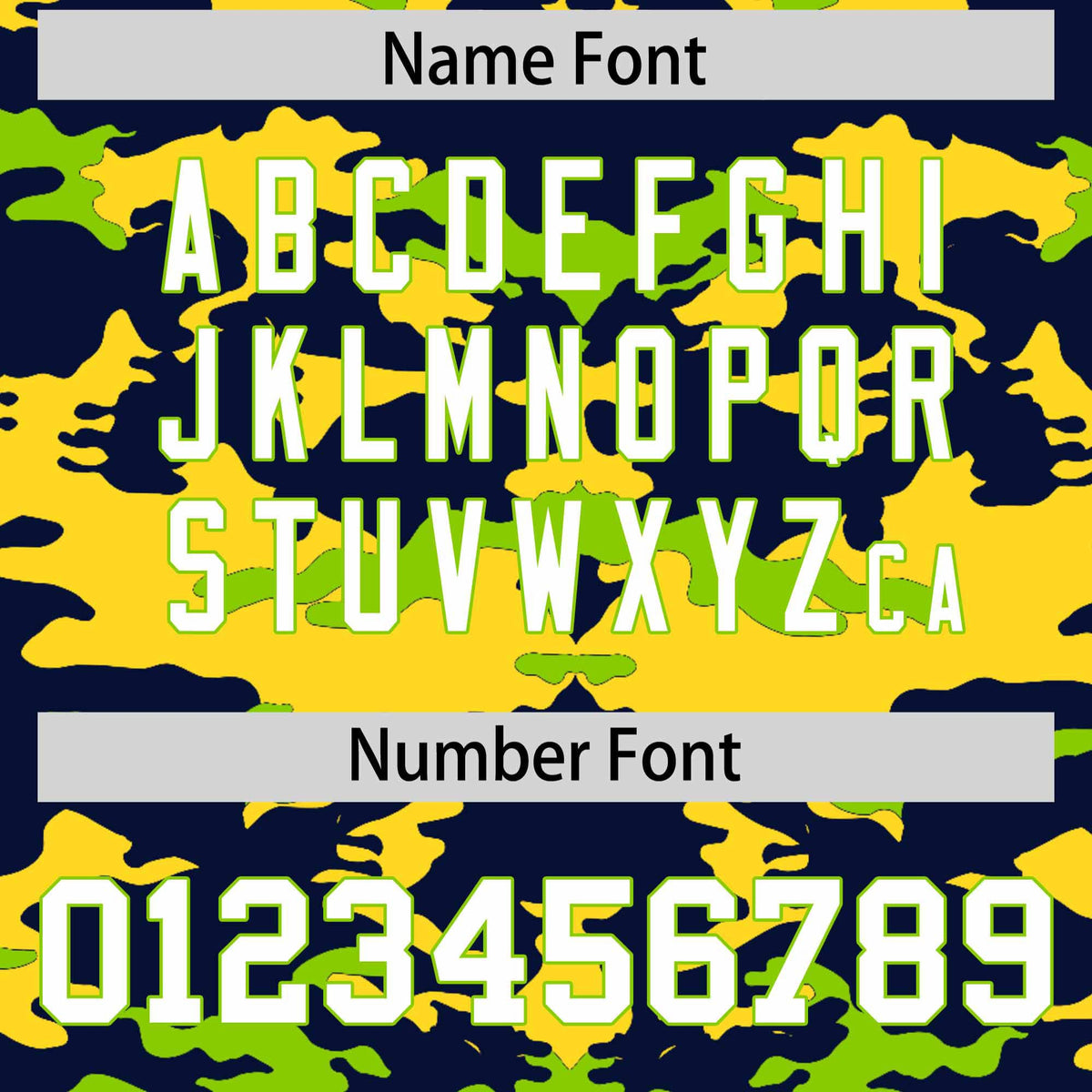 Custom Navy Gold and Neon Green Camo Fashion Authentic Sleeveless Baseball Jersey