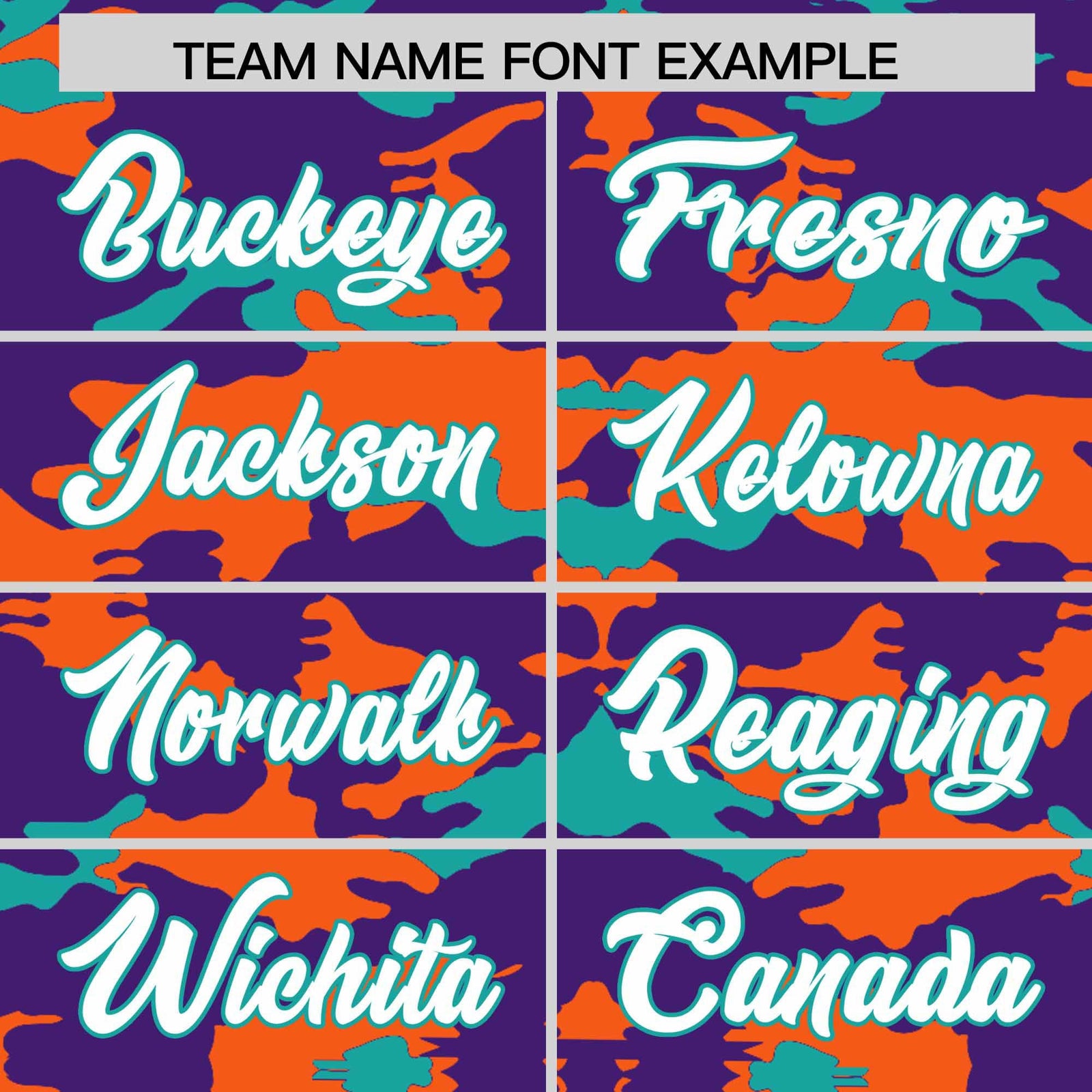 Custom Purple Orange and Aqua Camo Fashion Authentic Sleeveless Baseball Jersey