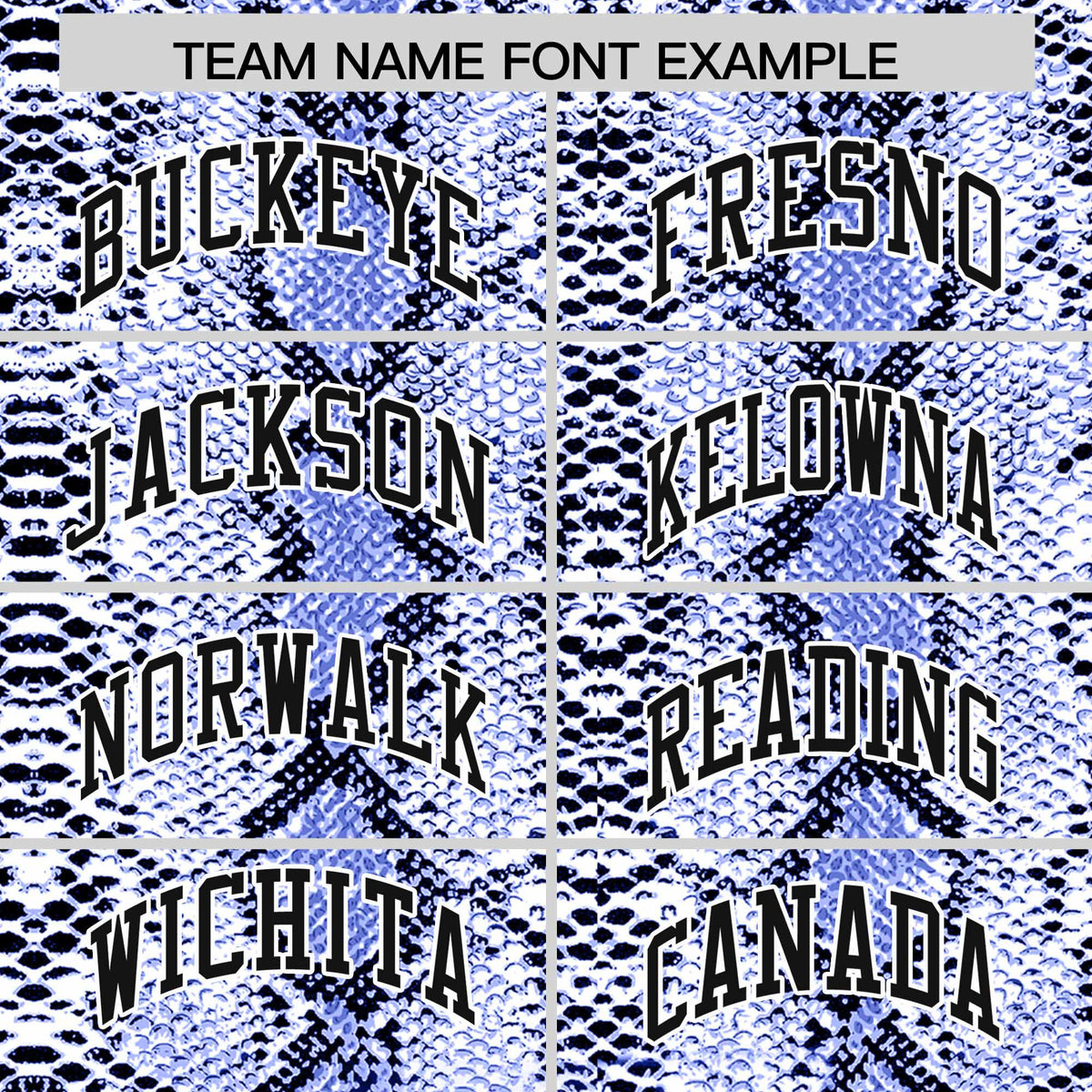 Custom Royal Snakeskin Pattern Authentic Sleeveless Baseball Jersey