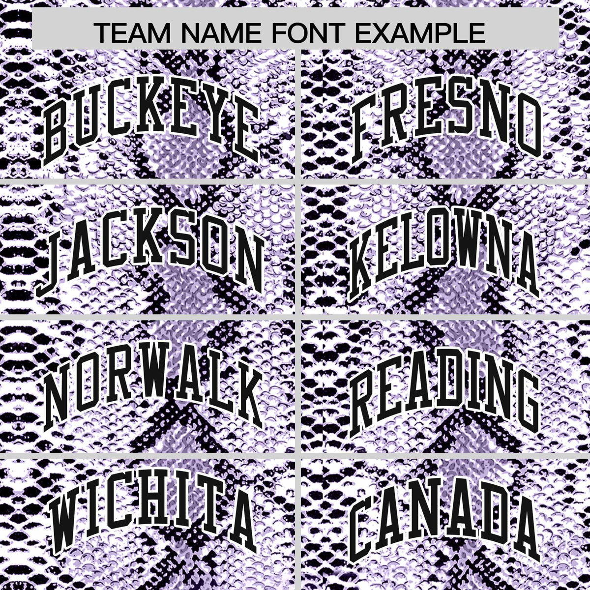 Custom Purple Snakeskin Pattern Authentic Sleeveless Baseball Jersey