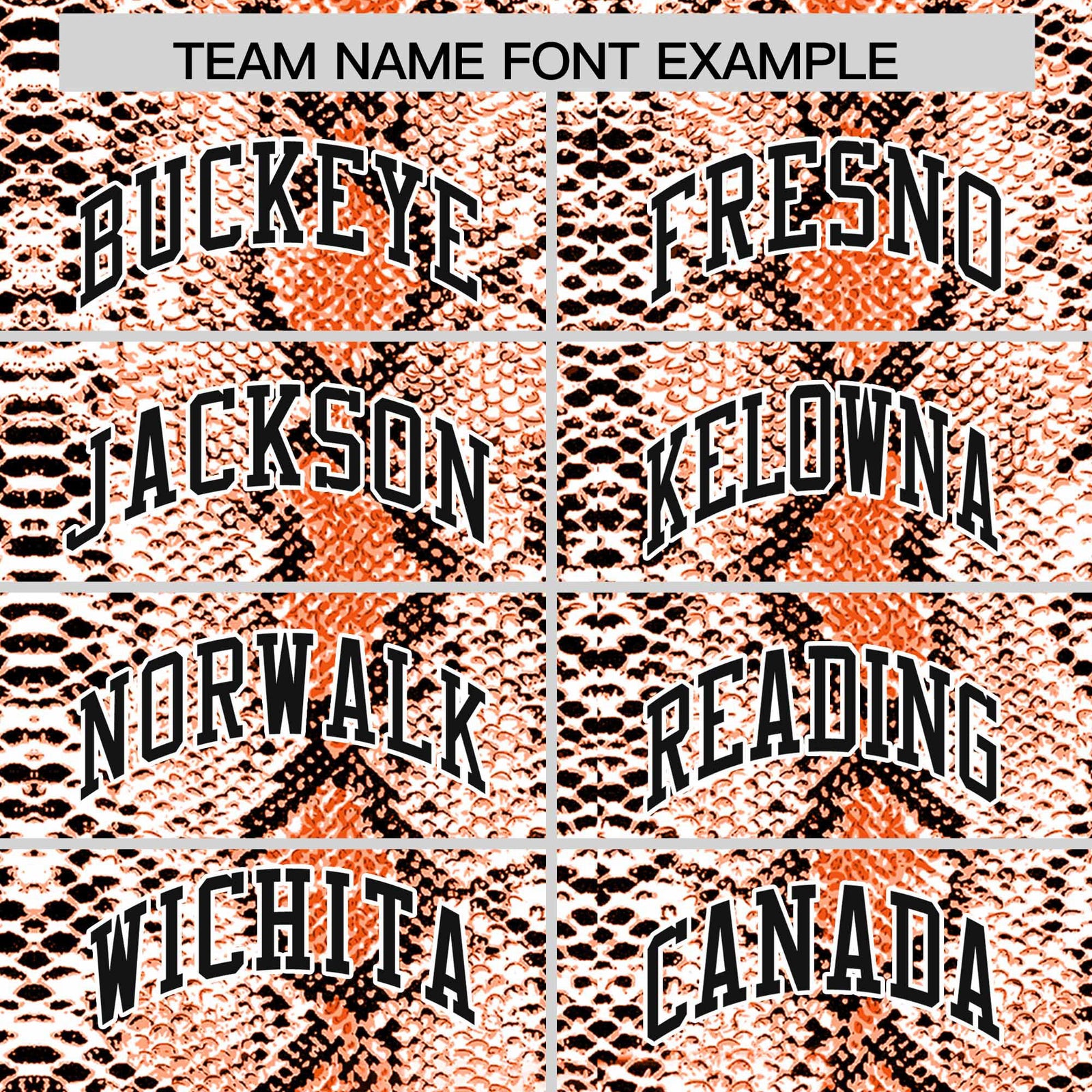 Custom Orange Snakeskin Pattern Authentic Sleeveless Baseball Jersey