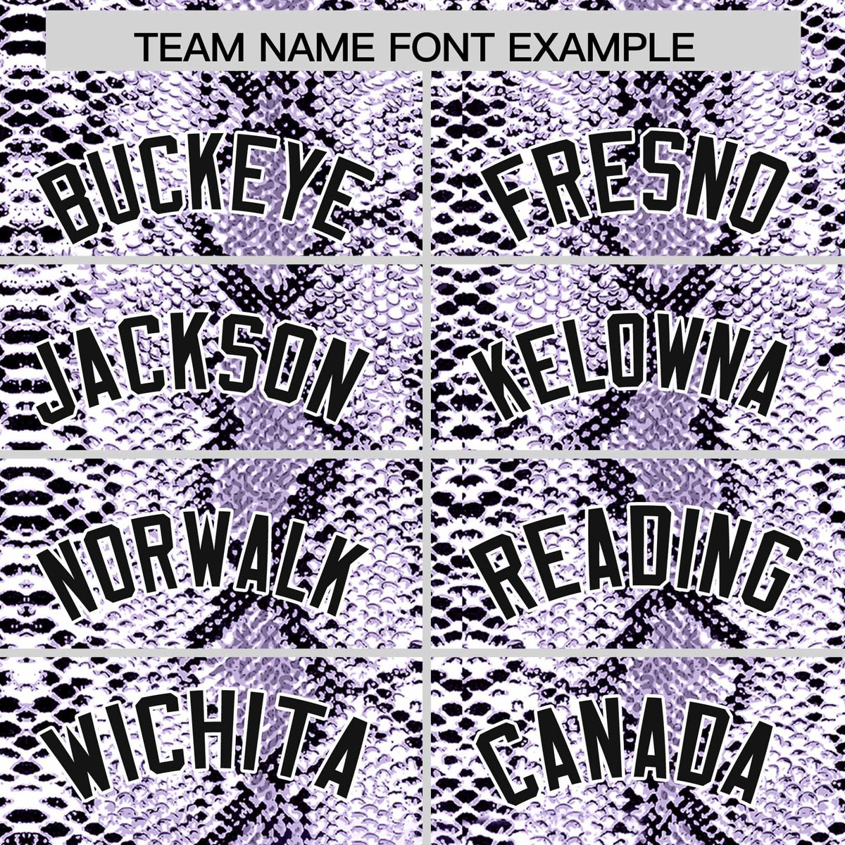 Custom Purple Snakeskin Pattern Authentic Sleeveless Baseball Jersey