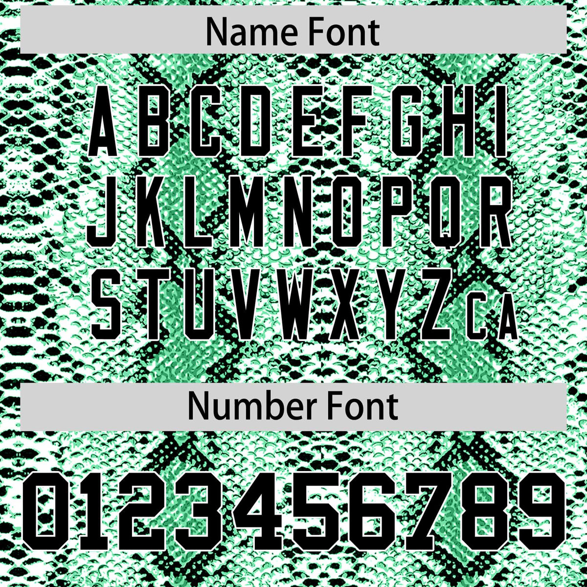 Custom Kelly Green Snakeskin Pattern Authentic Sleeveless Baseball Jersey