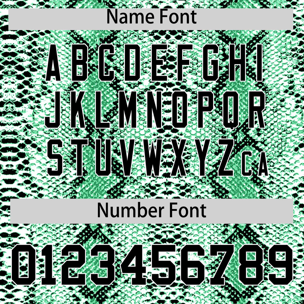 Custom Kelly Green Snakeskin Pattern Authentic Sleeveless Baseball Jersey