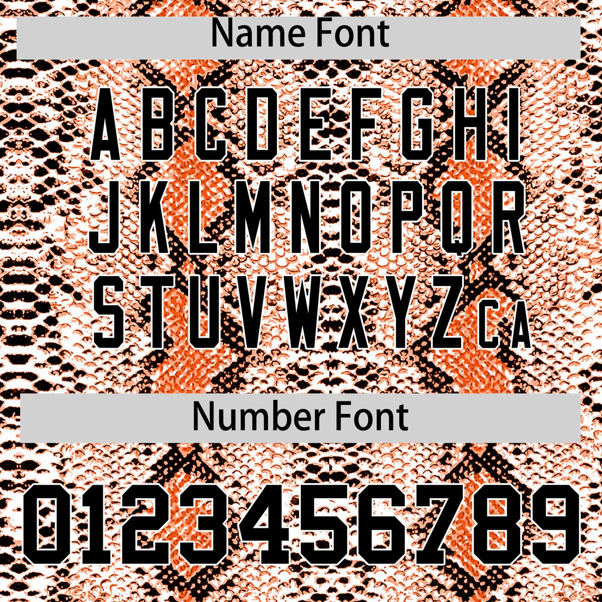 Custom Orange Snakeskin Pattern Authentic Sleeveless Baseball Jersey