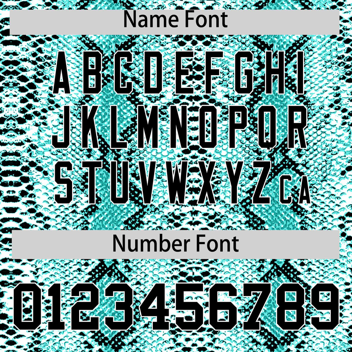 Custom Aqua Snakeskin Pattern Authentic Sleeveless Baseball Jersey