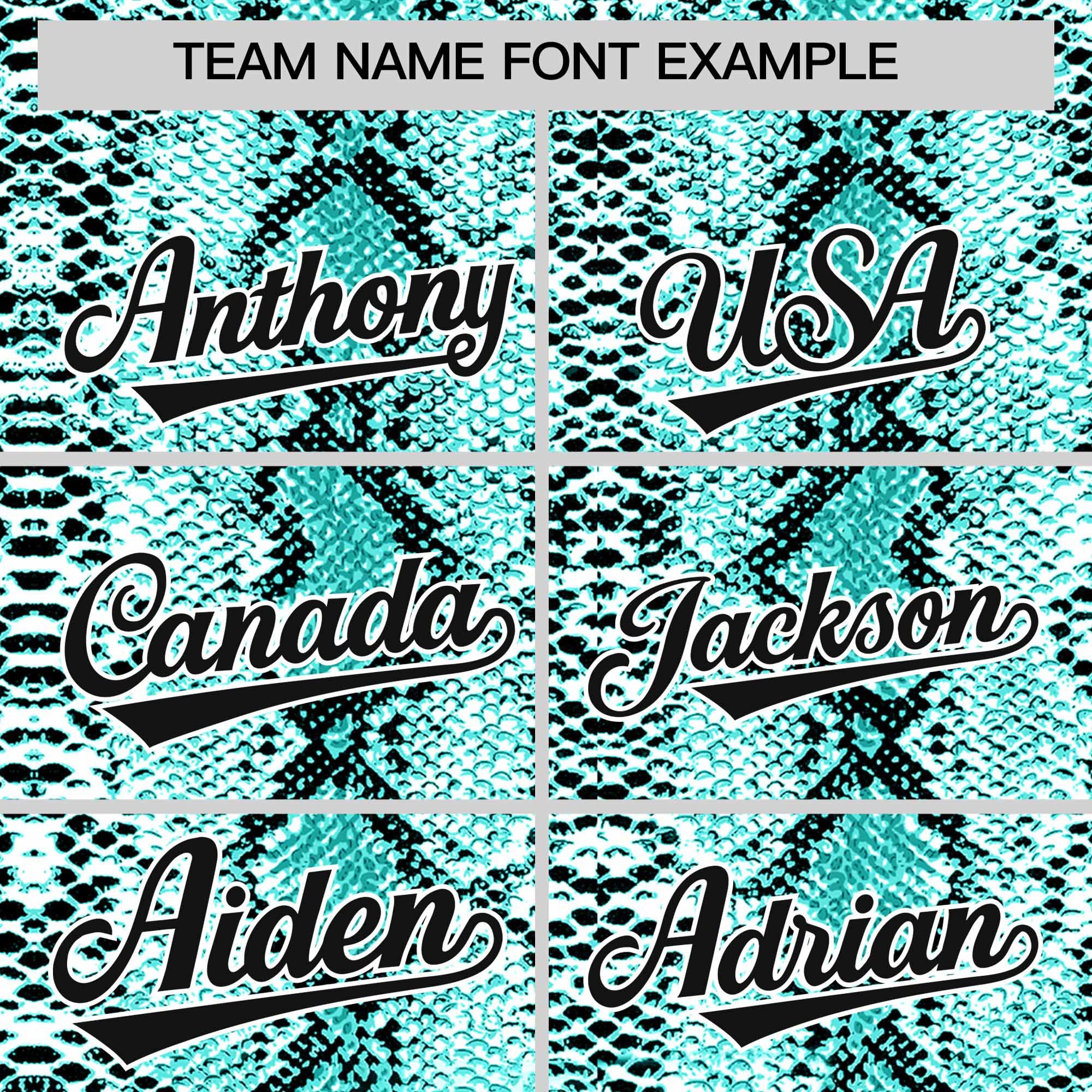 Custom Aqua Snakeskin Pattern Authentic Sleeveless Baseball Jersey