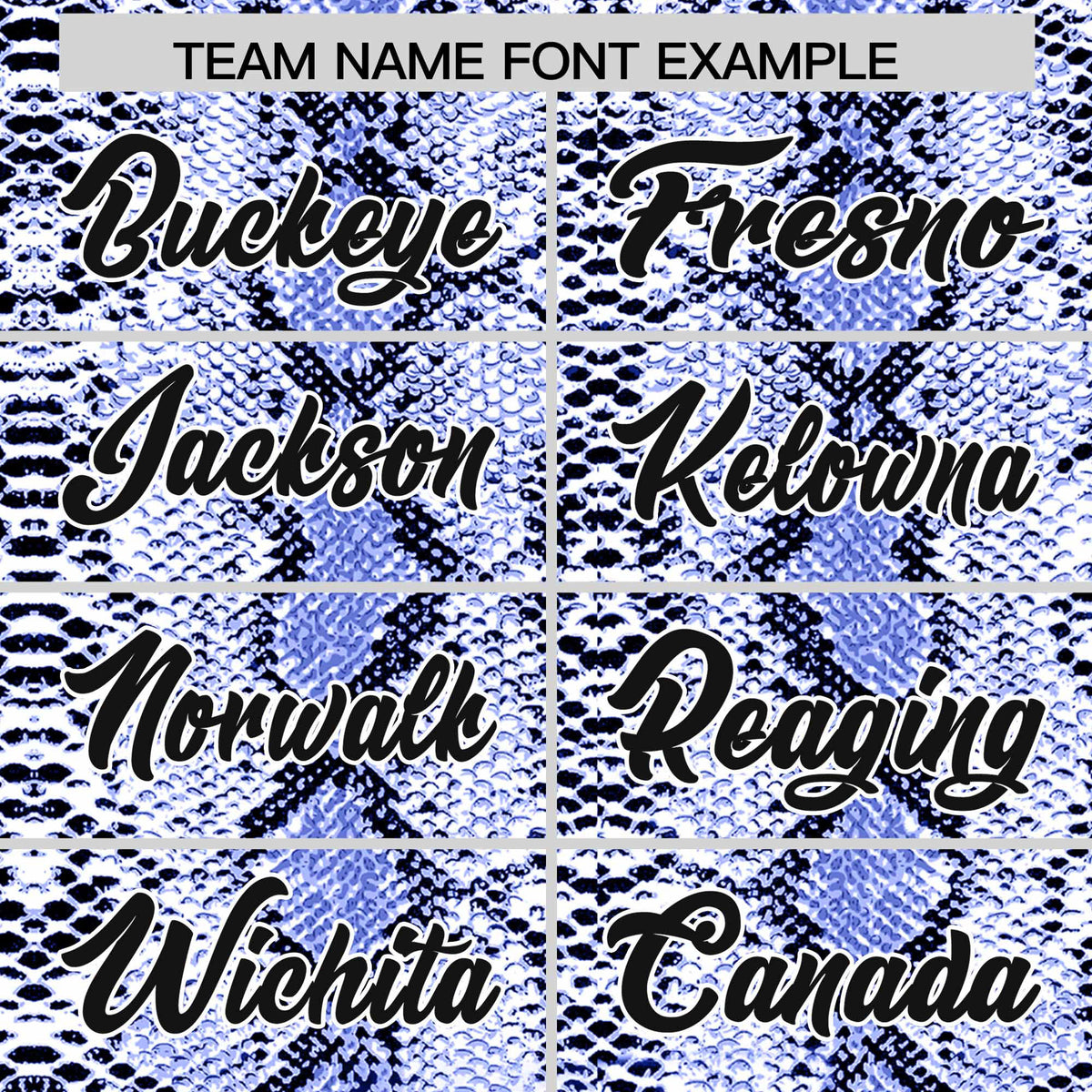 Custom Royal Snakeskin Pattern Authentic Sleeveless Baseball Jersey