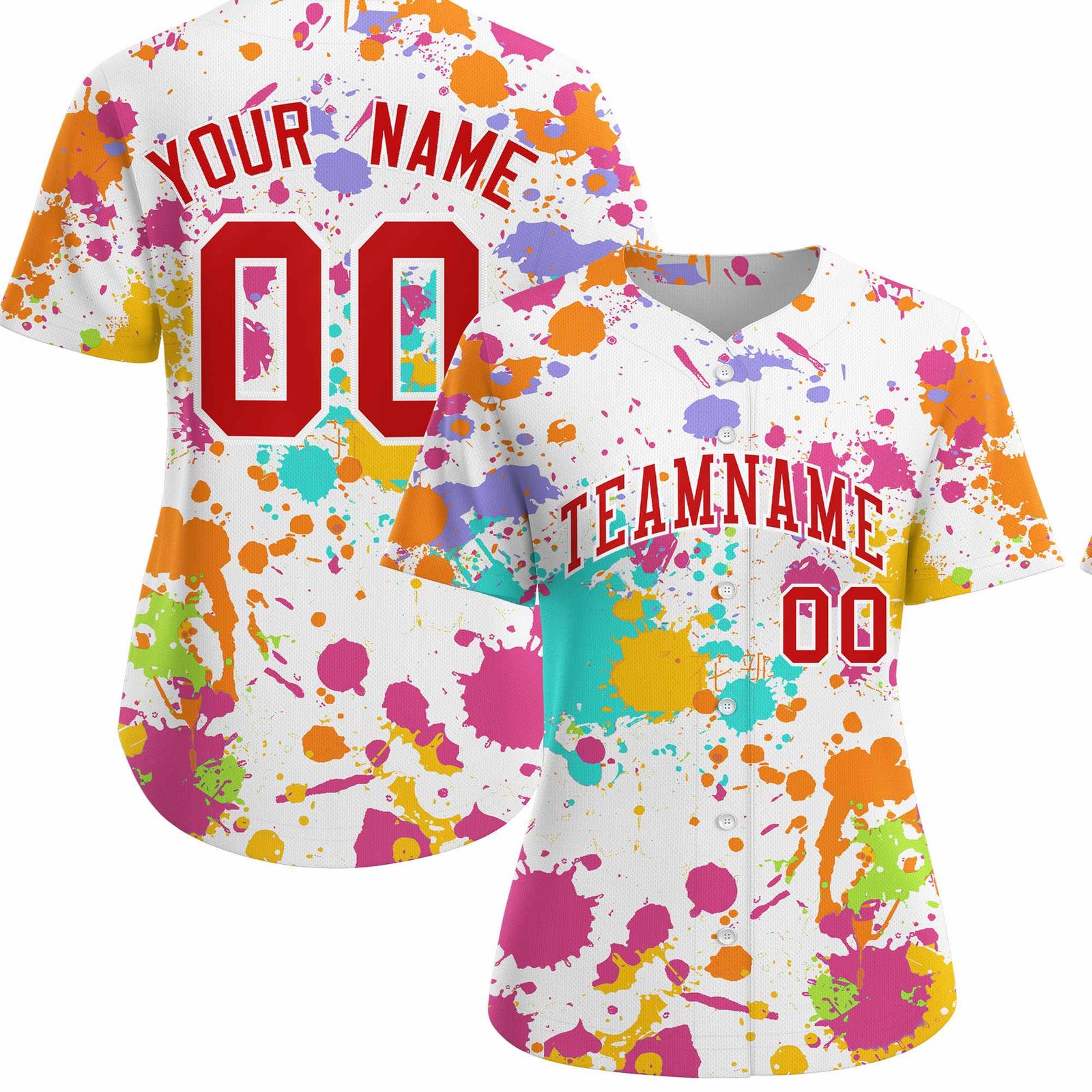 Custom White Graffiti Fashion Baseball Jersey For Women