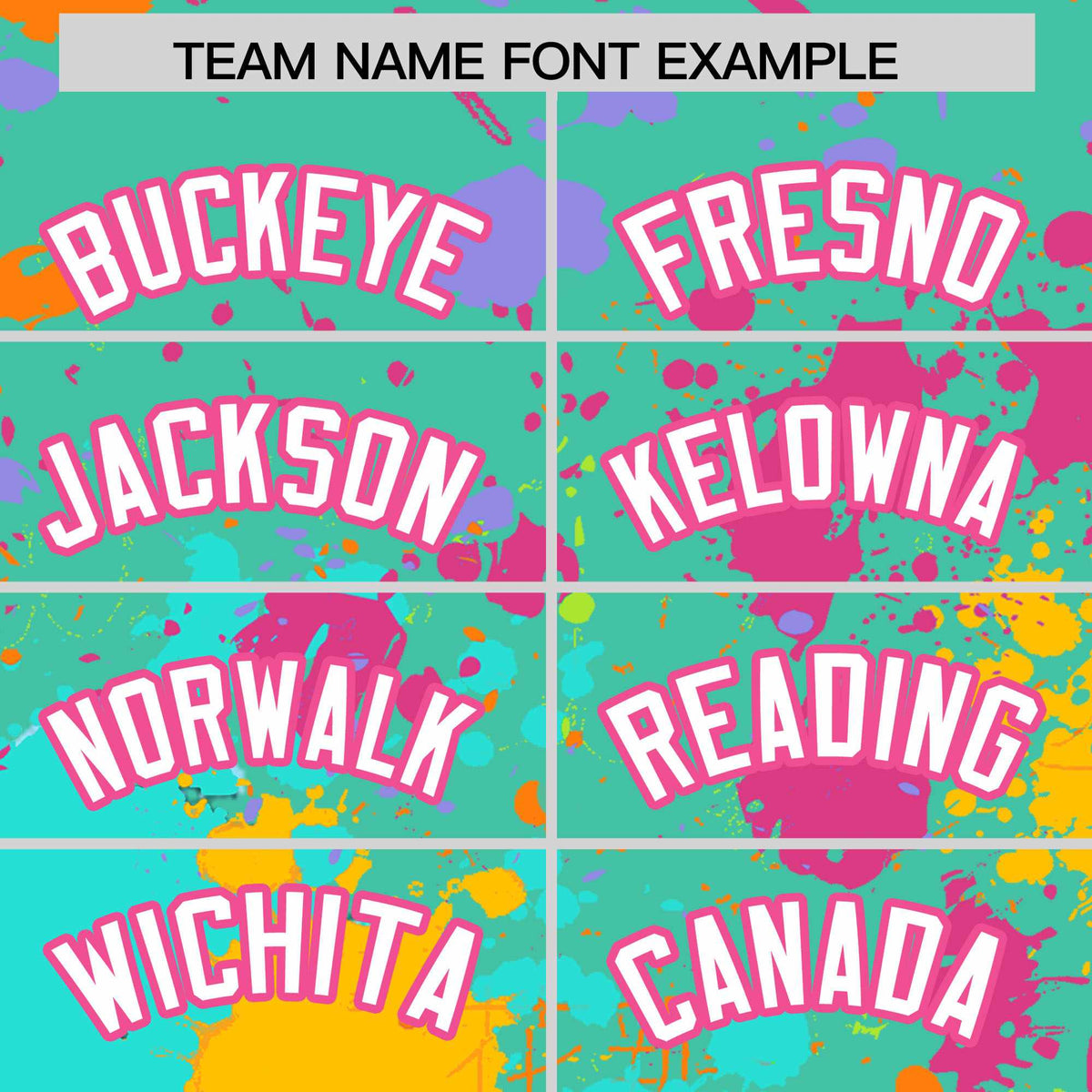 Custom Bright Green Graffiti Fashion Baseball Jersey For Women