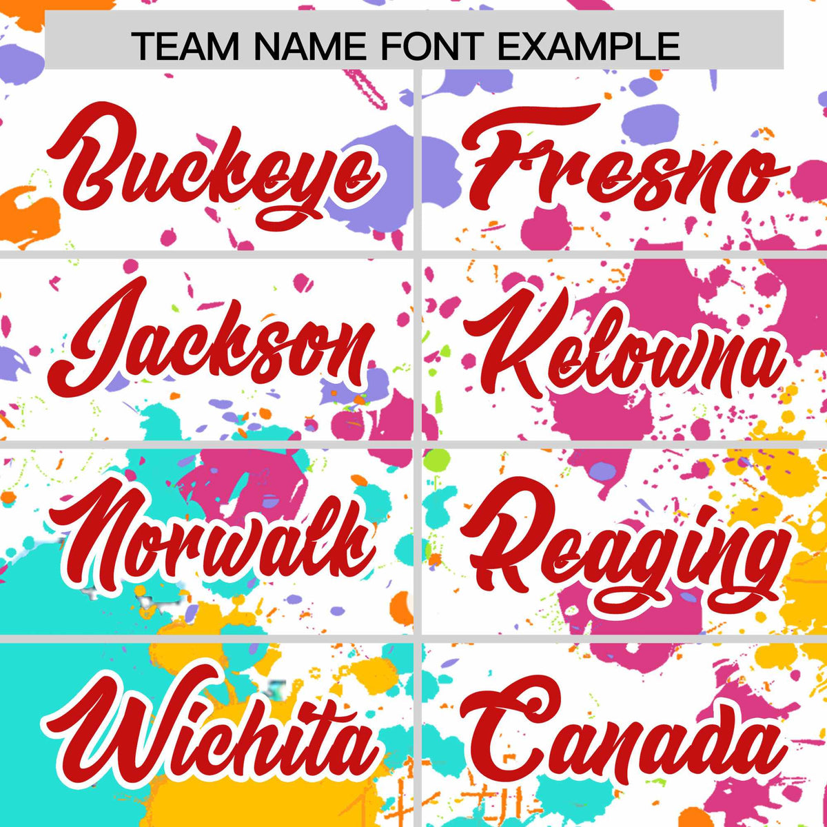 Custom White Graffiti Fashion Baseball Jersey For Women