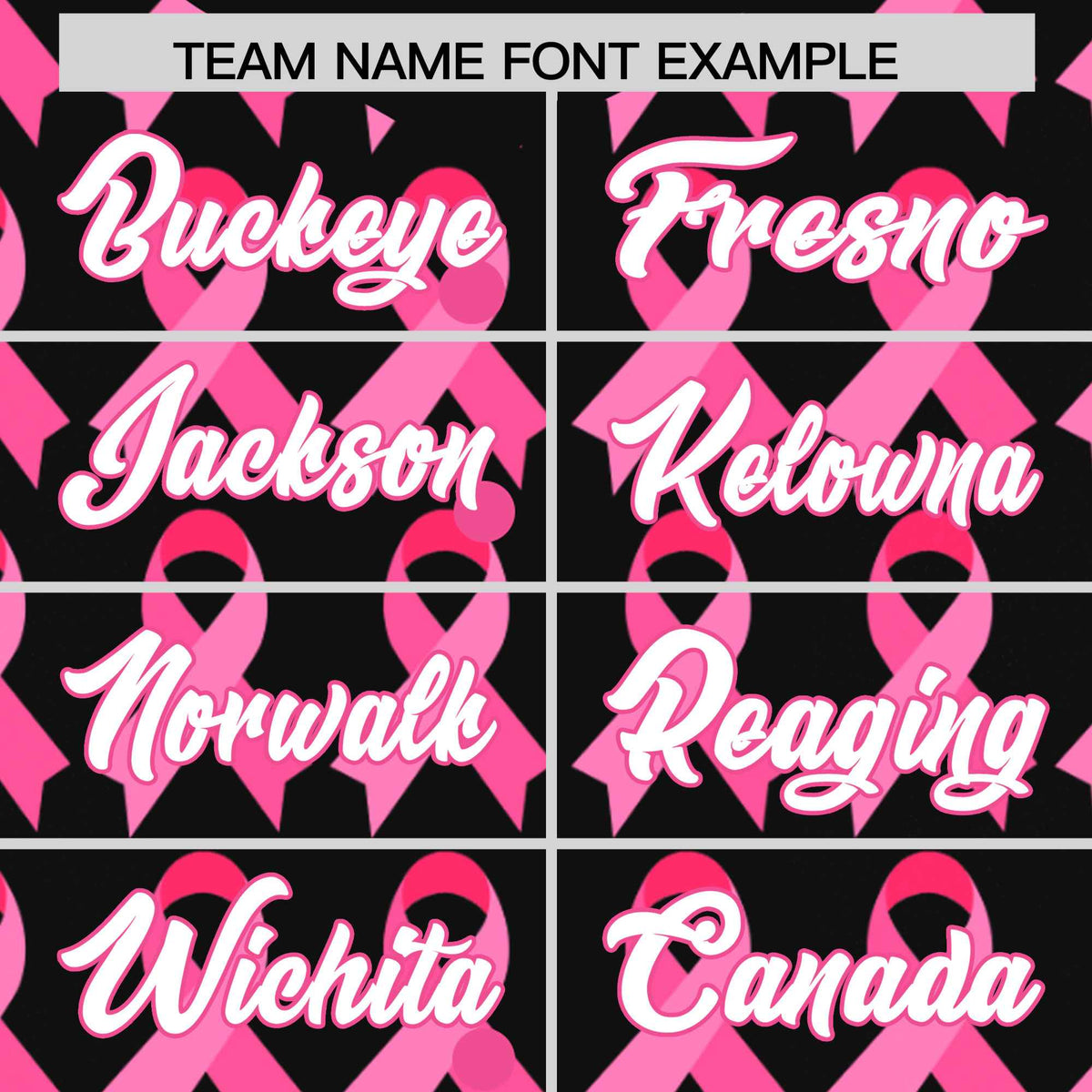 Custom Black Pink Breast Cancer Awareness Month Pink Ribbon Authentic Baseball Jersey for Women