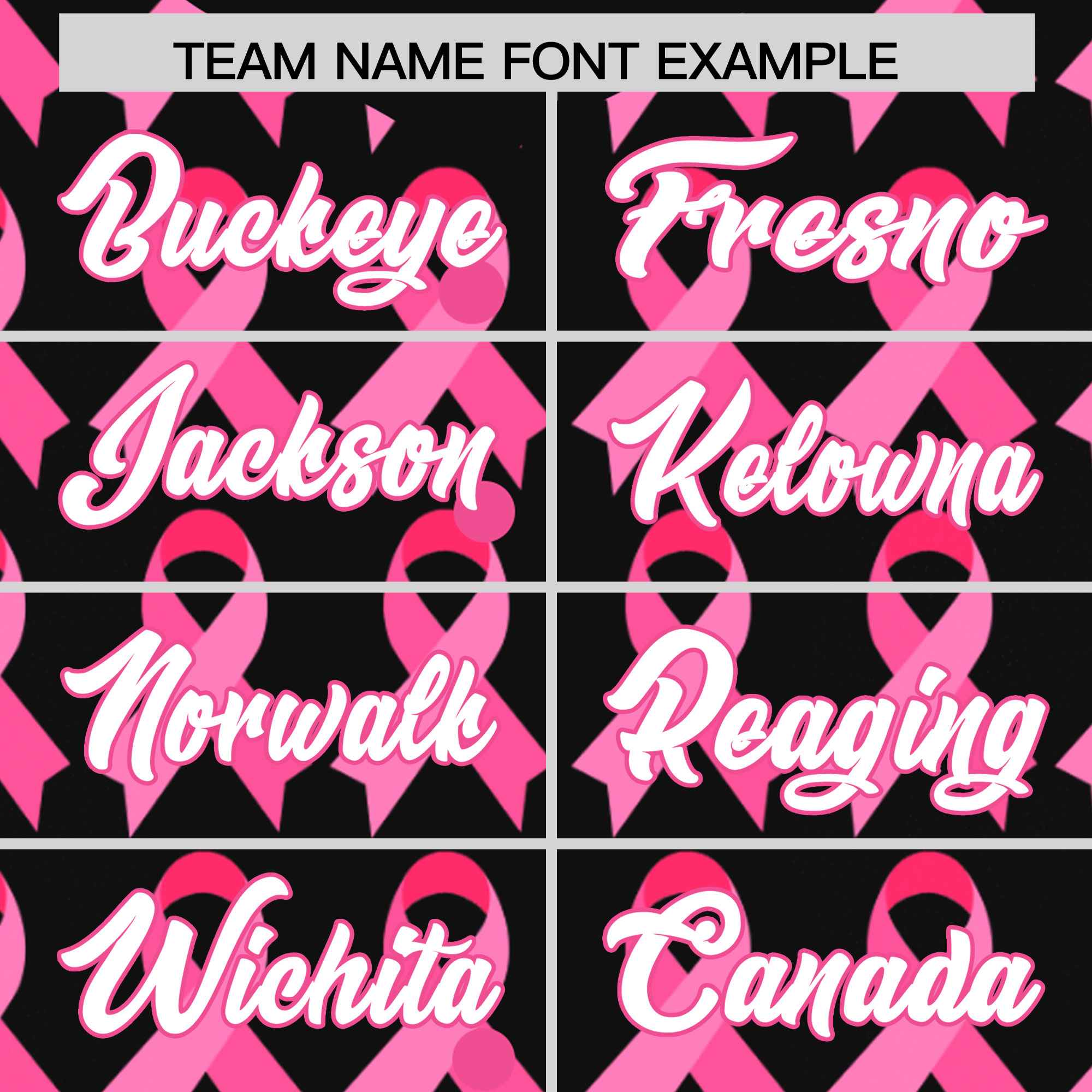 Custom Black Pink Breast Cancer Awareness Month Pink Ribbon Authentic Baseball Jersey for Women