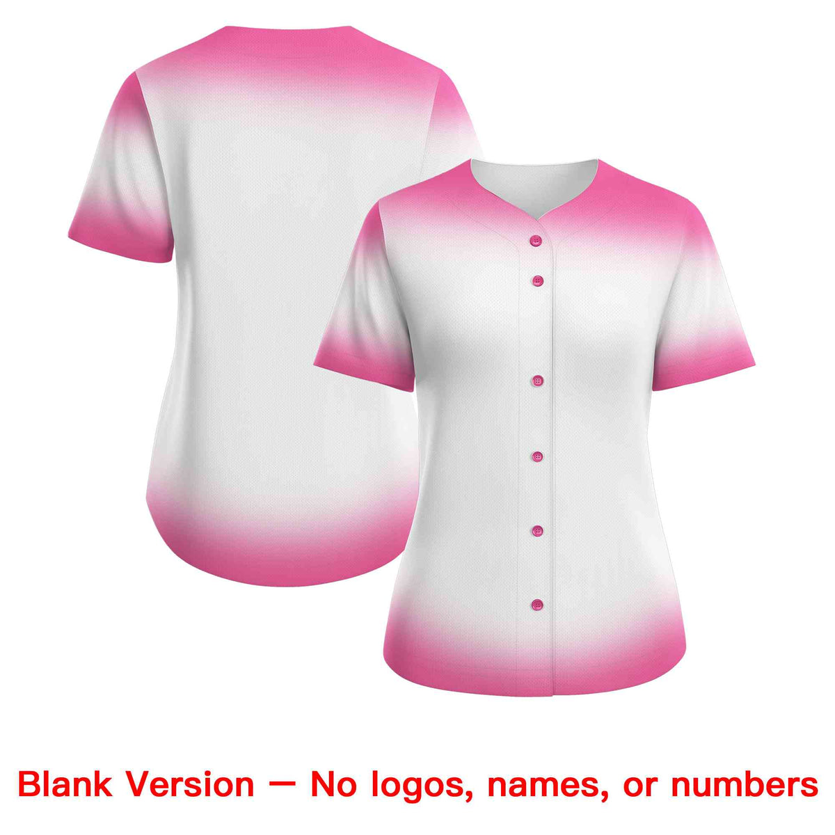 Custom White Pink Breast Cancer Awareness Month Pink Ribbon Authentic Baseball Jersey for Women