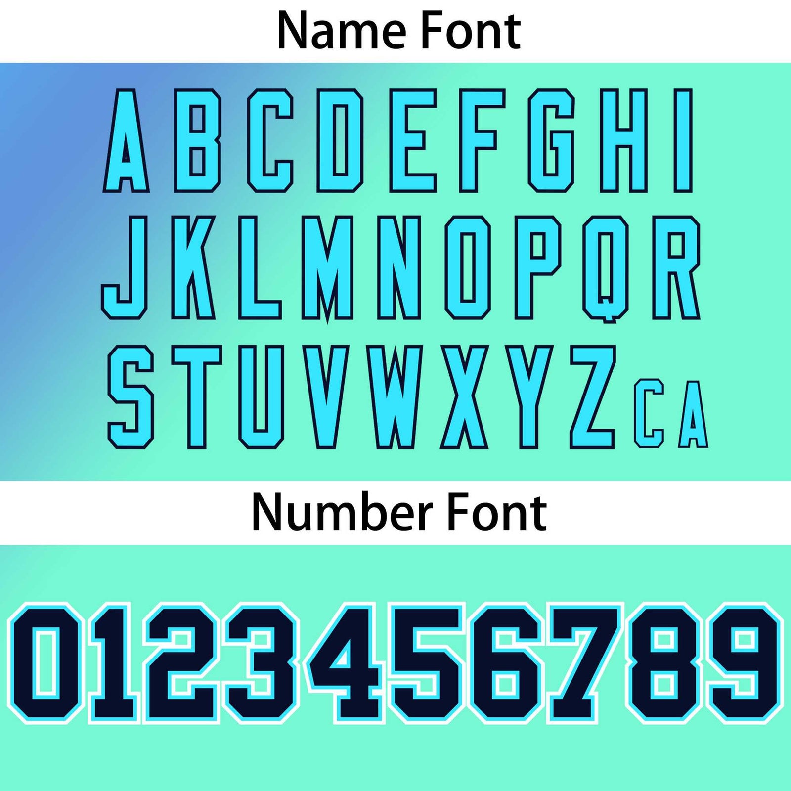 Custom Navy Sky Blue Gradient Fashion Personalized Outdoor Hooded Waterproof Jacket