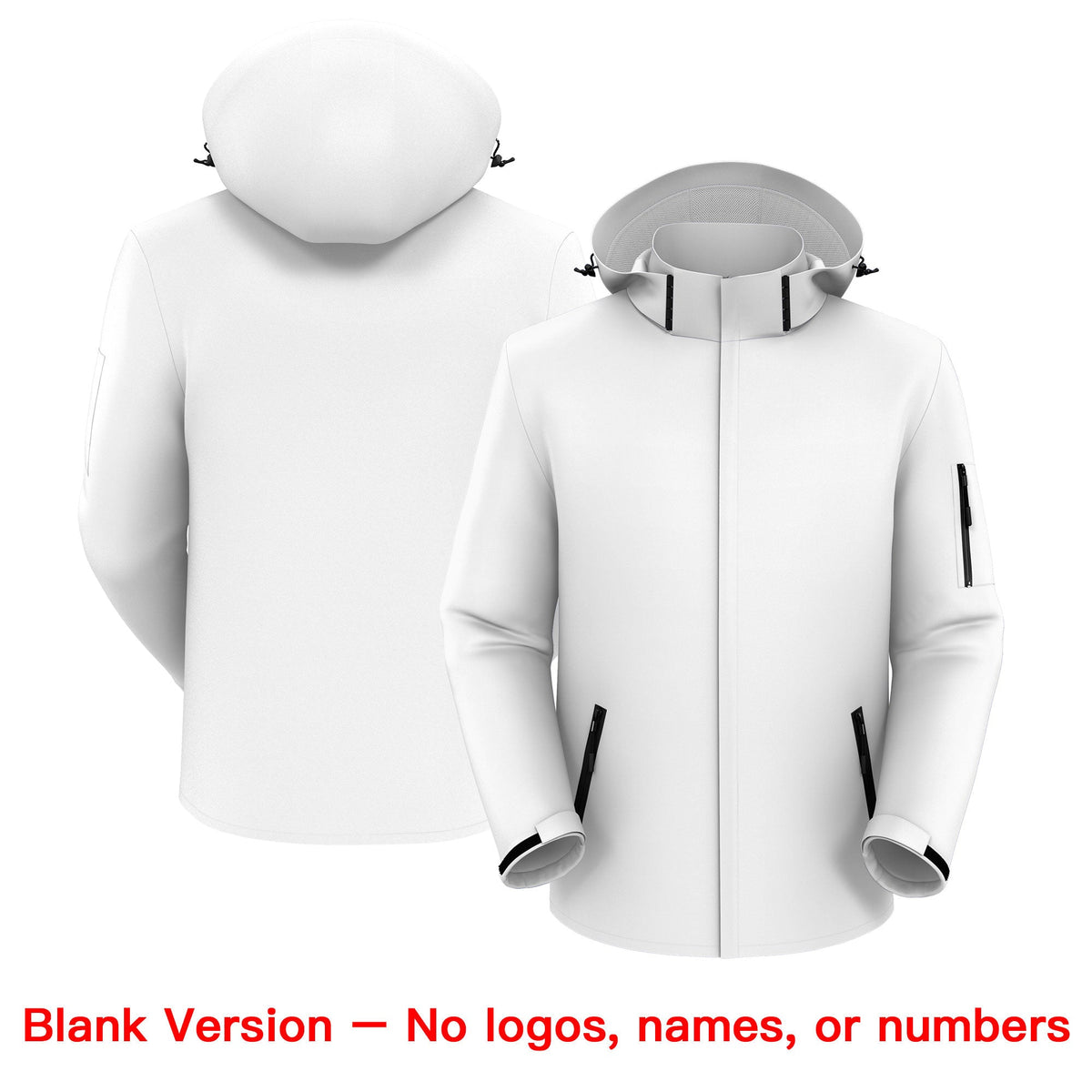 Custom White Independence Day American Flag Waterproof Jacket| KXKSHOP