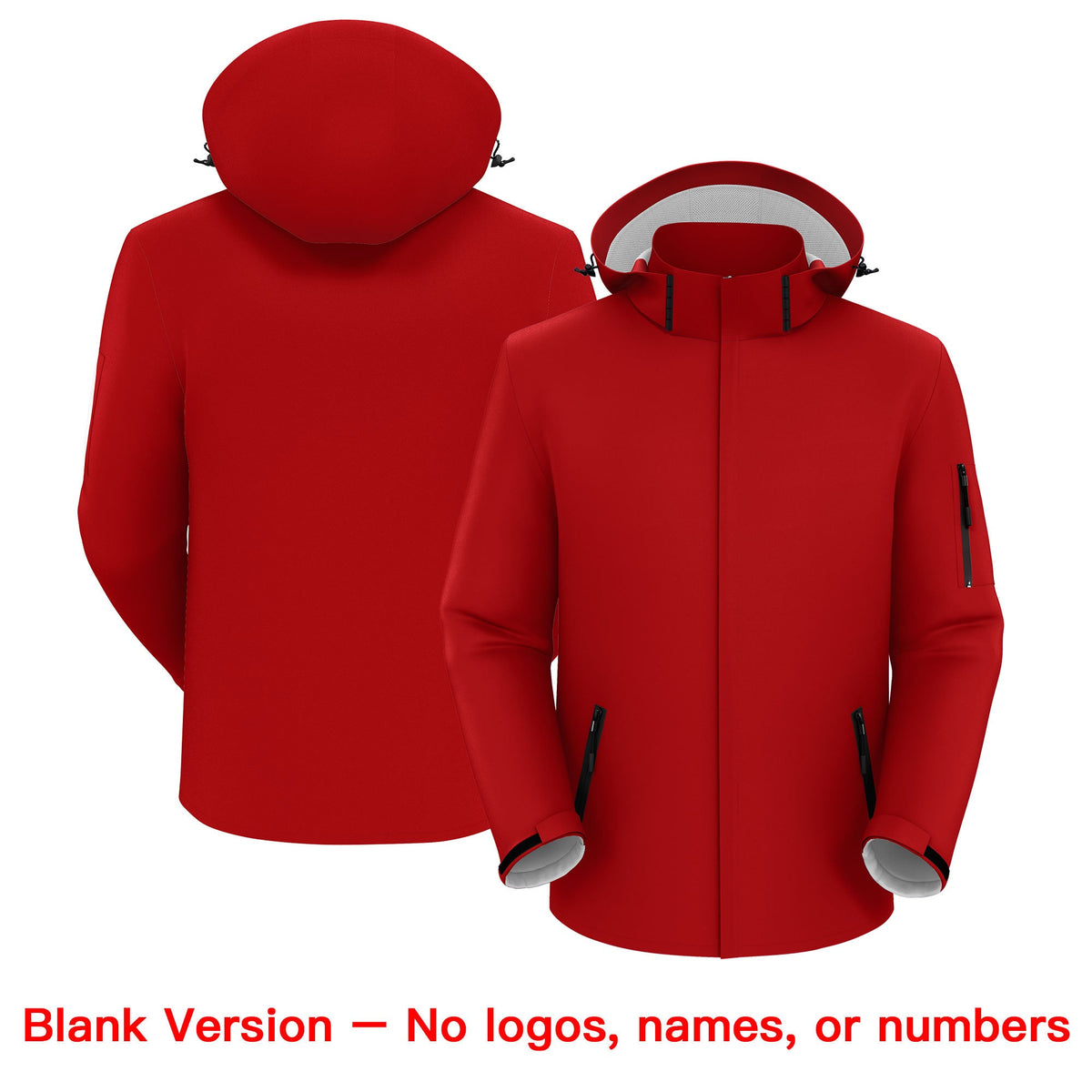 Custom Red Independence Day American Flag Waterproof Jacket| KXKSHOP