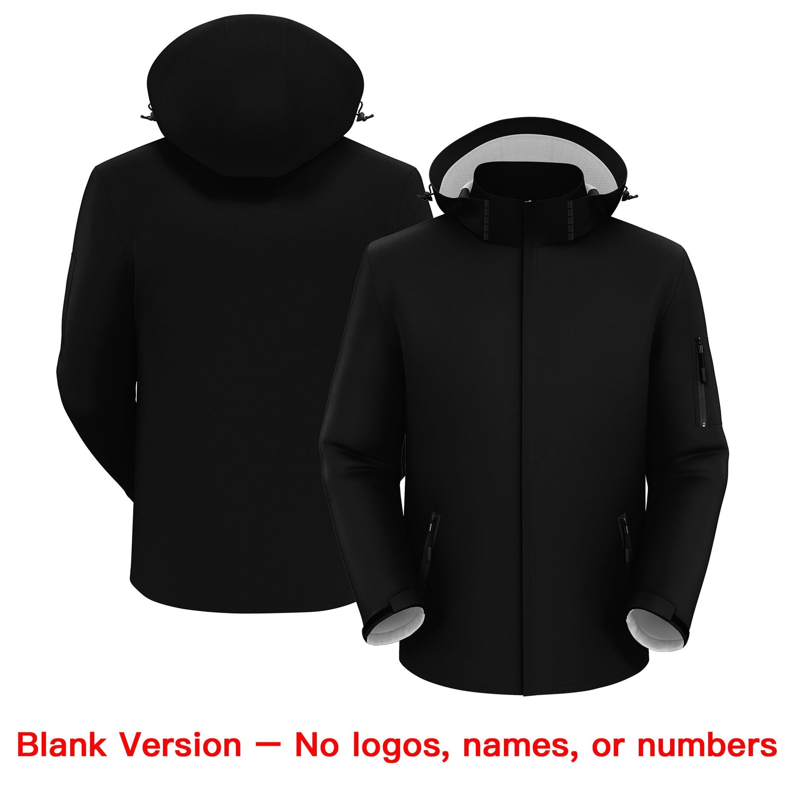 Custom Black Independence Day American Flag Waterproof Jacket| KXKSHOP