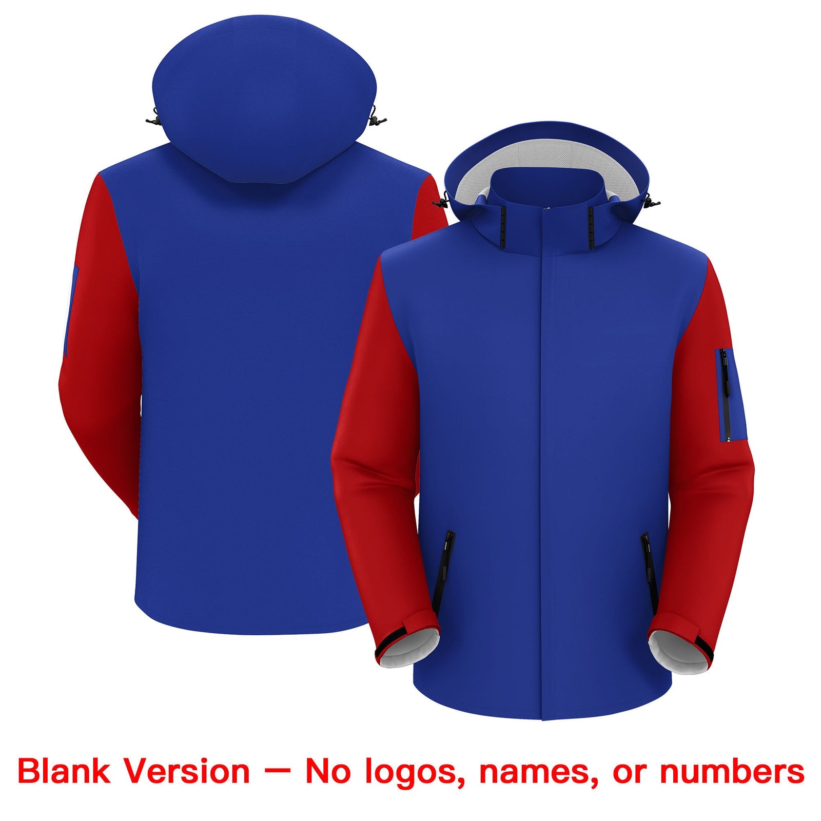 Custom Royal Blue Independence Day American Flag Waterproof Jacket| KXKSHOP