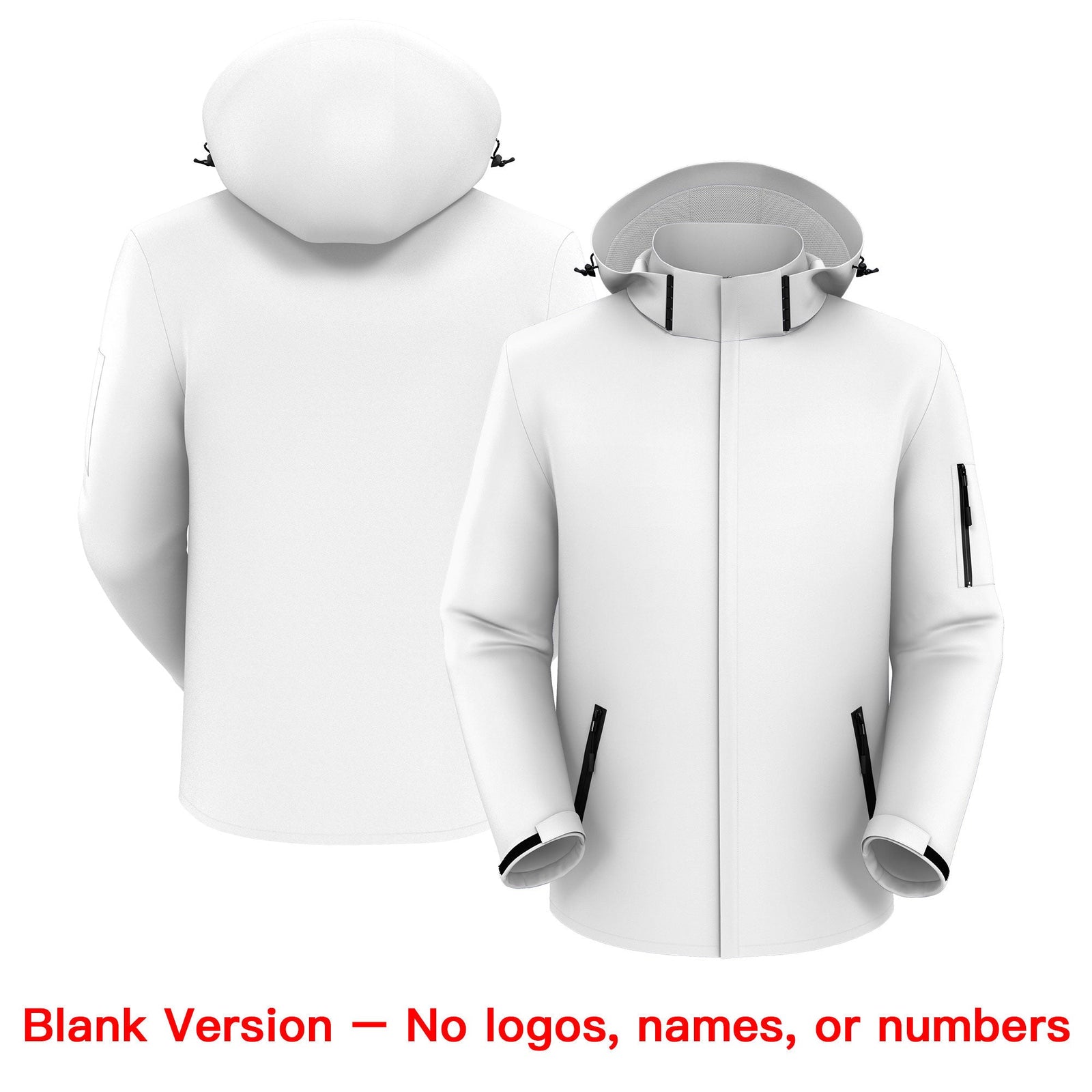 Custom White Independence Day American Flag Waterproof Jacket| KXKSHOP