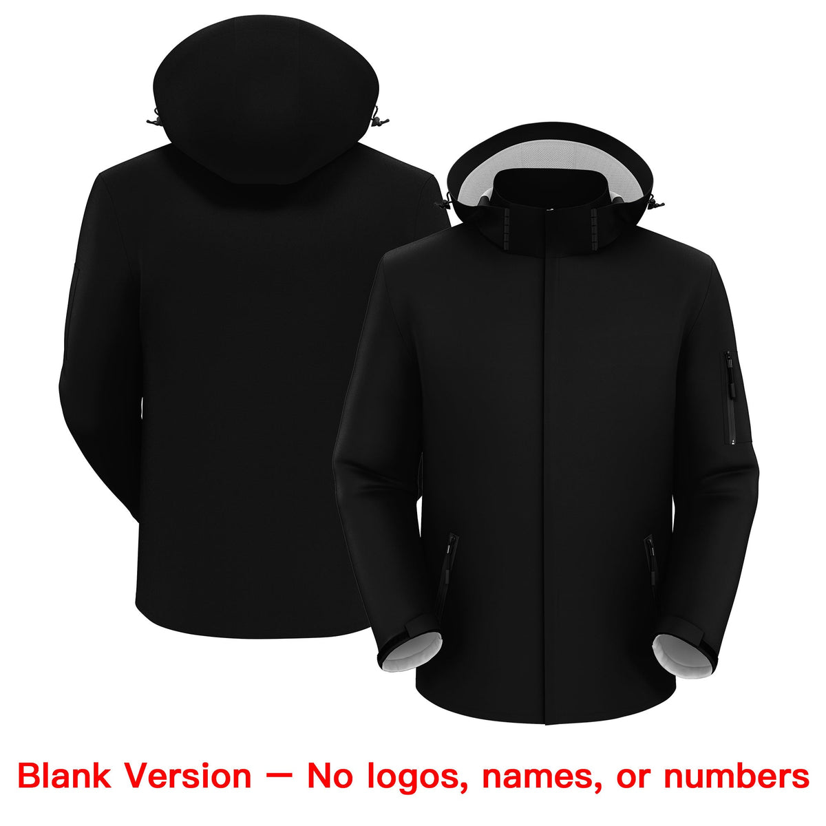 Custom Black Independence Day American Flag Waterproof Jacket| KXKSHOP
