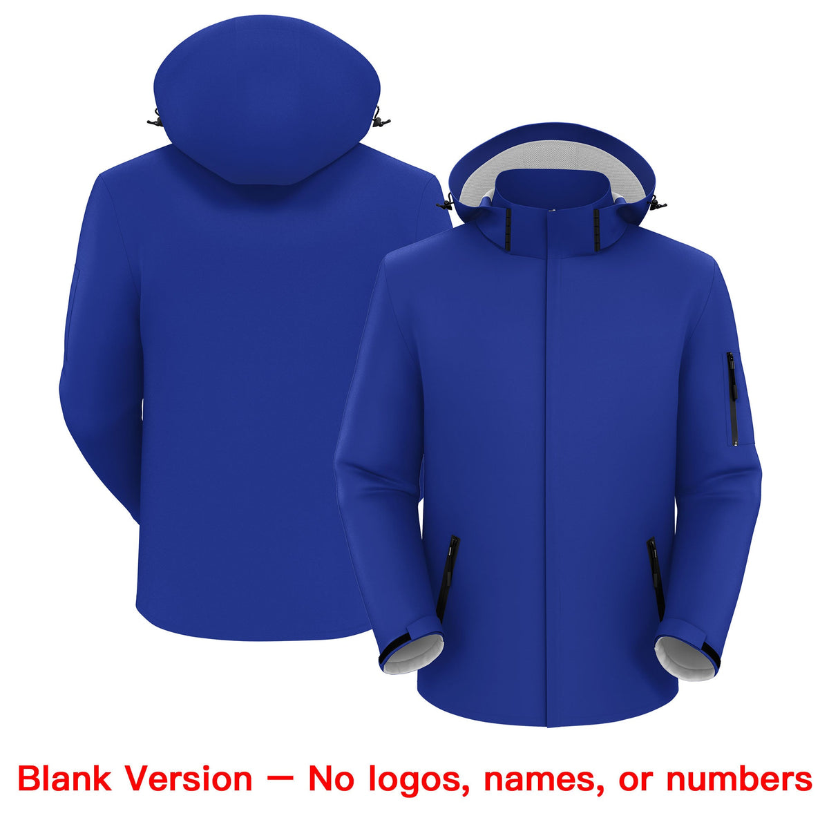 Custom Royal Blue Independence Day American Flag Waterproof Jacket| KXKSHOP