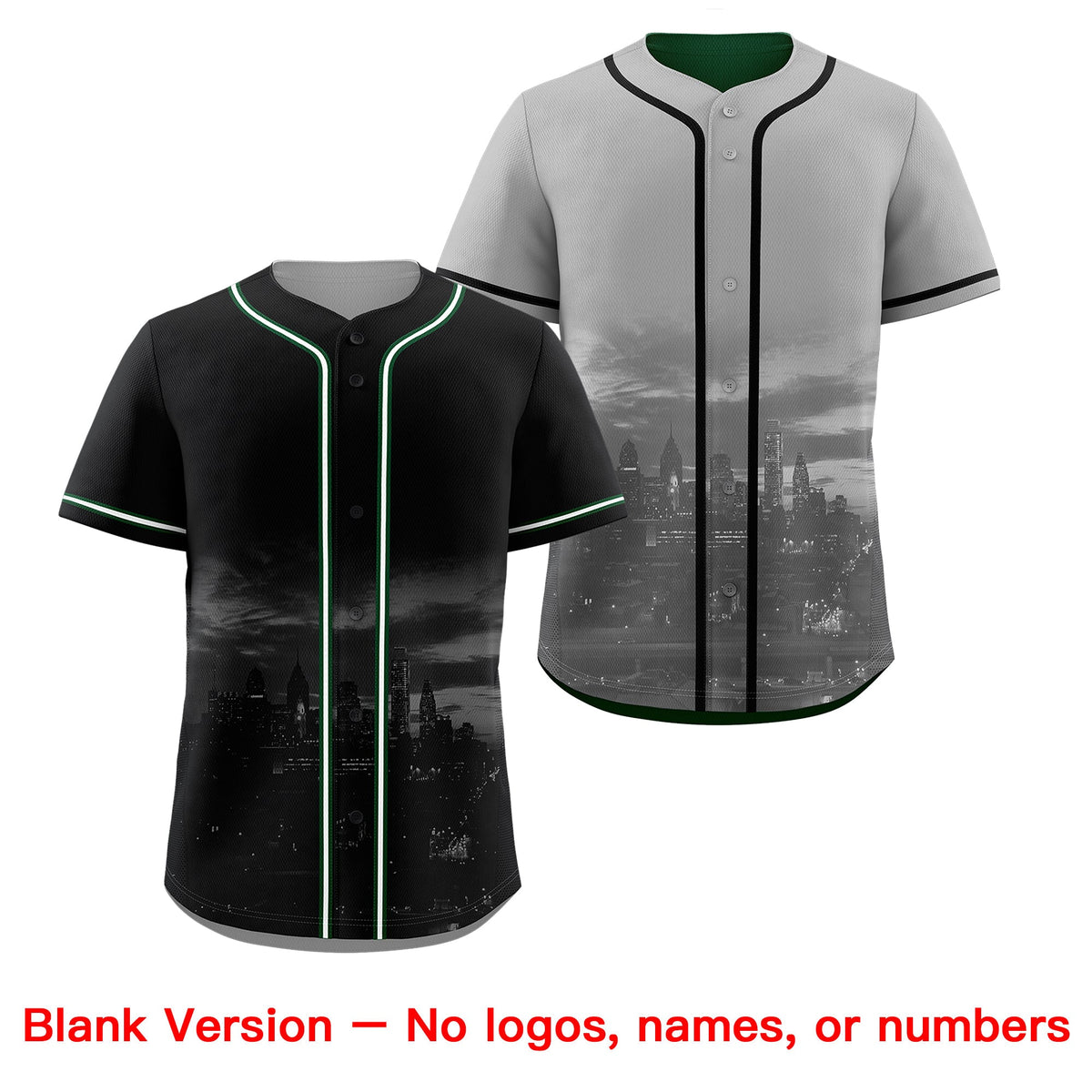Custom Black Grey Reversible City Edition Graffiti Pattern Stretch Fabric Baseball Jersey| KXKSHOP