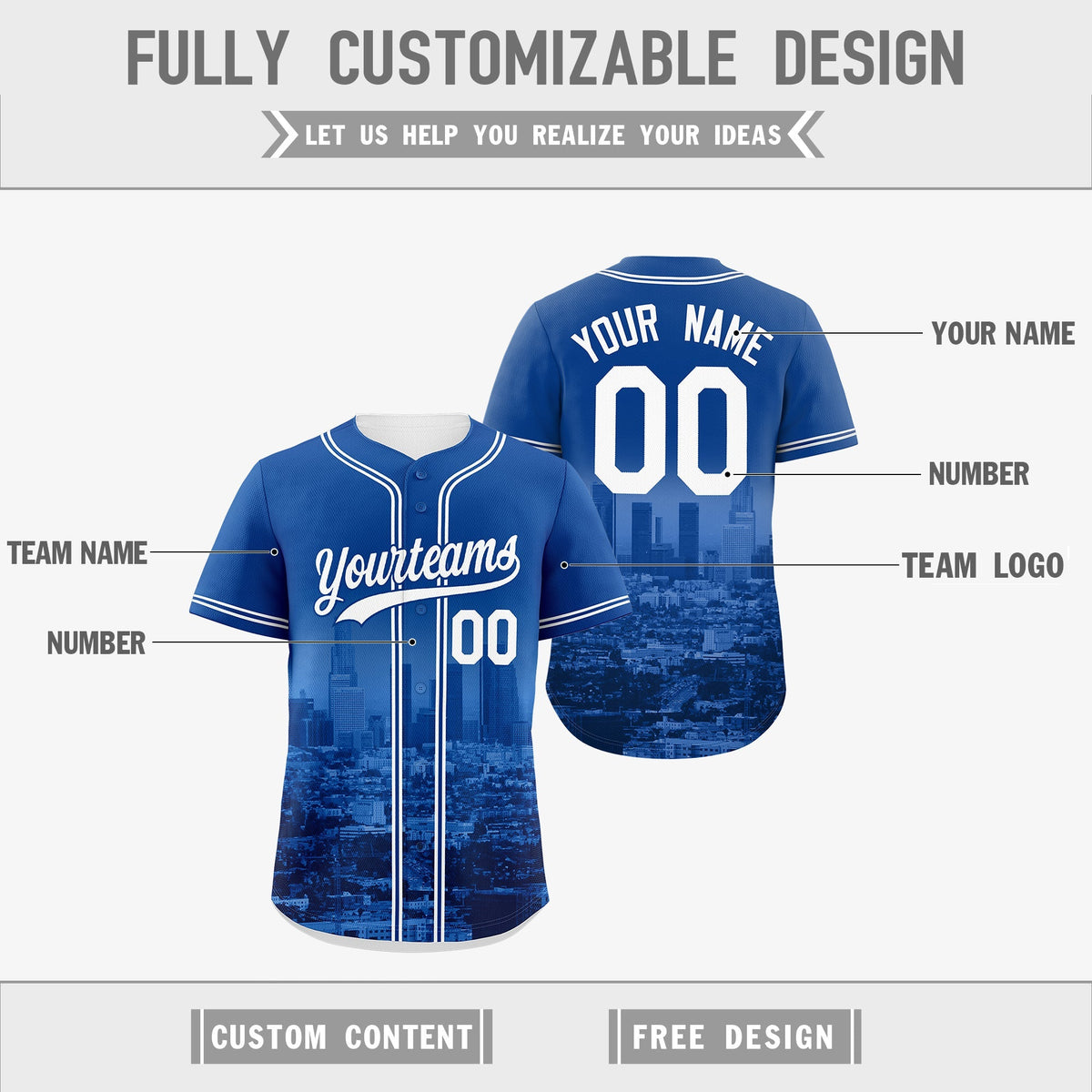 Custom Royal Blue White Red Reversible City Edition Graffiti Pattern Breathable Baseball Jersey| KXKSHOP