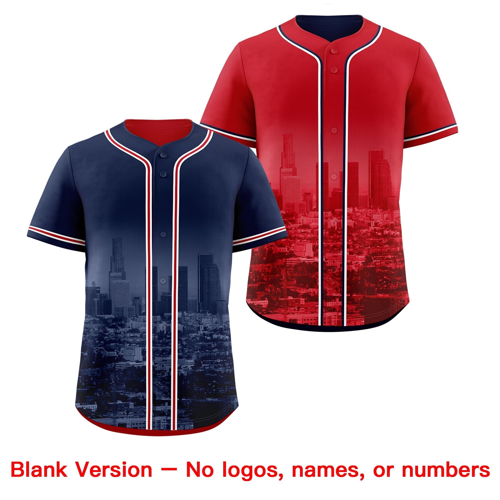 Custom Navy Red White Reversible City Edition Graffiti Pattern Stretch Fabric Baseball Jersey| KXKSHOP