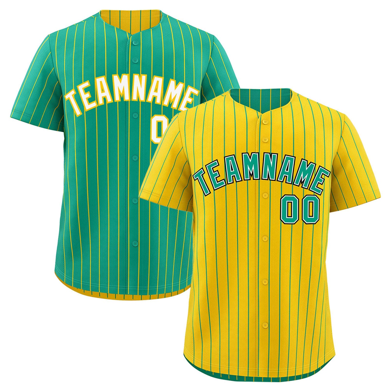 Custom Green White Black Reversible Stripe Fashion Baseball Jersey| KXKSHOP