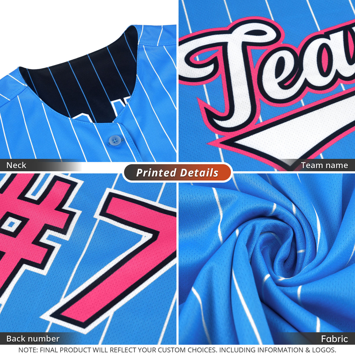 Custom Royal Blue White Reversible Stripe Fashion Baseball Jersey| KXKSHOP