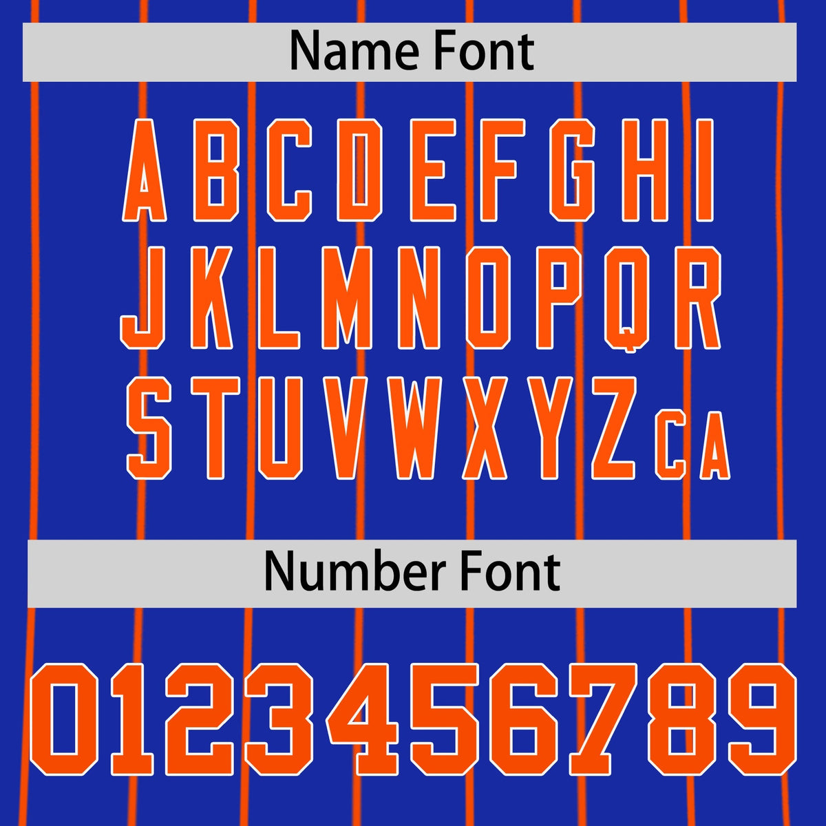 Custom Orange White Royal Blue Reversible Stripe Fashion Baseball Jersey| KXKSHOP