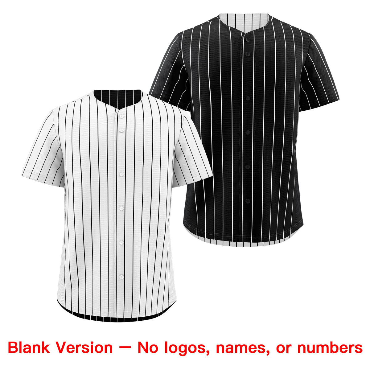 Custom Black White Reversible Stripe Fashion Baseball Jersey| KXKSHOP