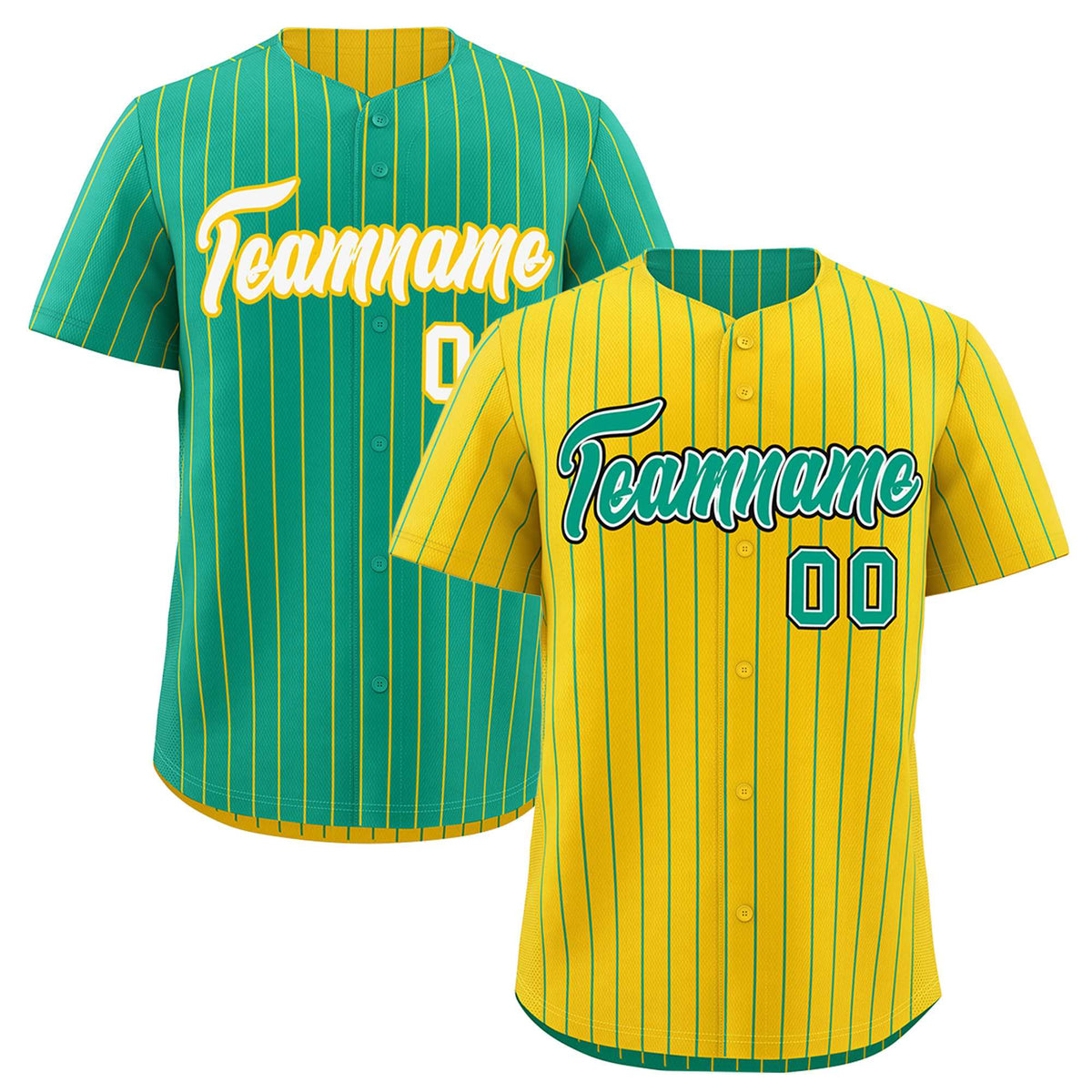 Custom Green White Black Reversible Stripe Fashion Baseball Jersey| KXKSHOP