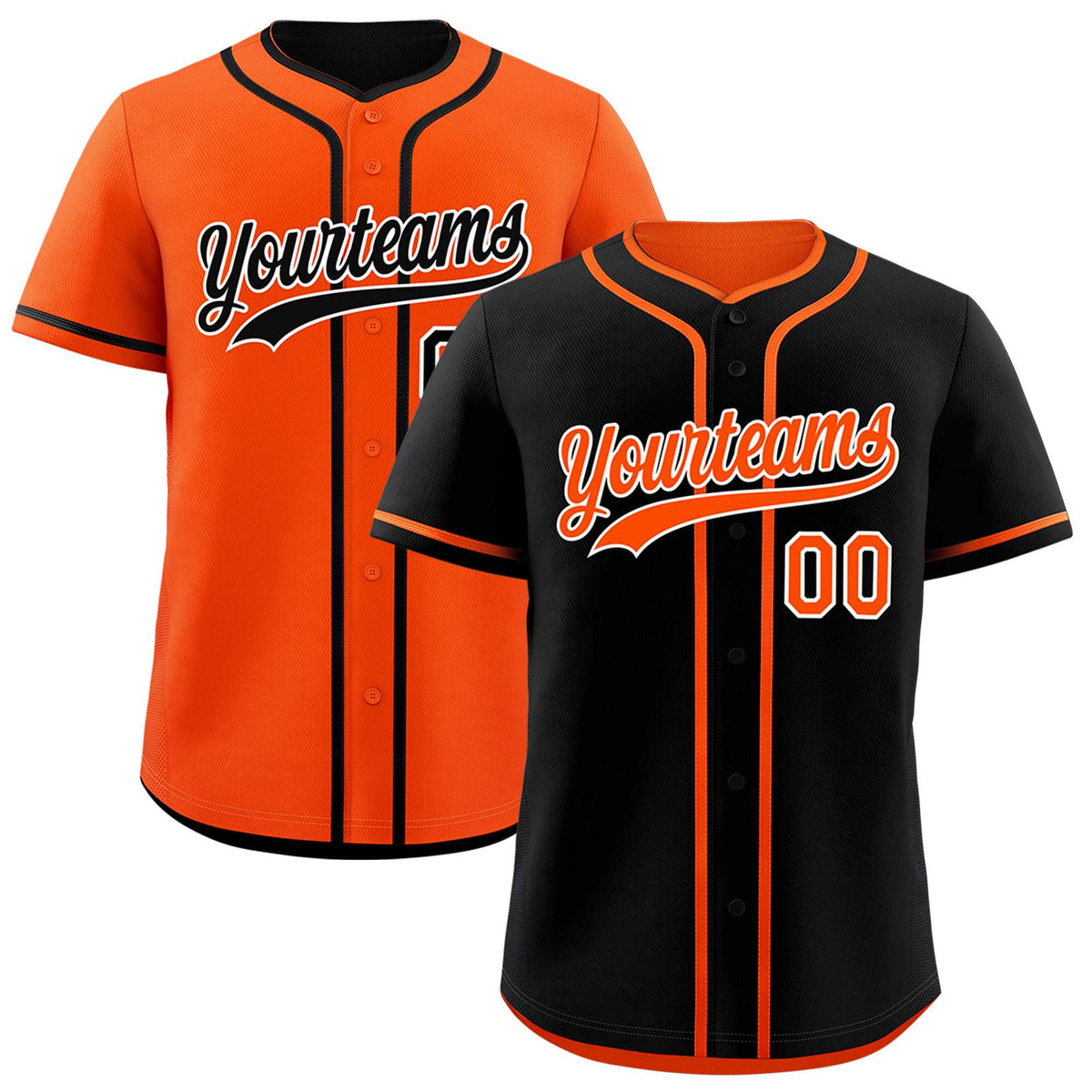 Custom Orange Black Reversible Classic Style Moisture-Wicking Baseball Jersey| KXKSHOP
