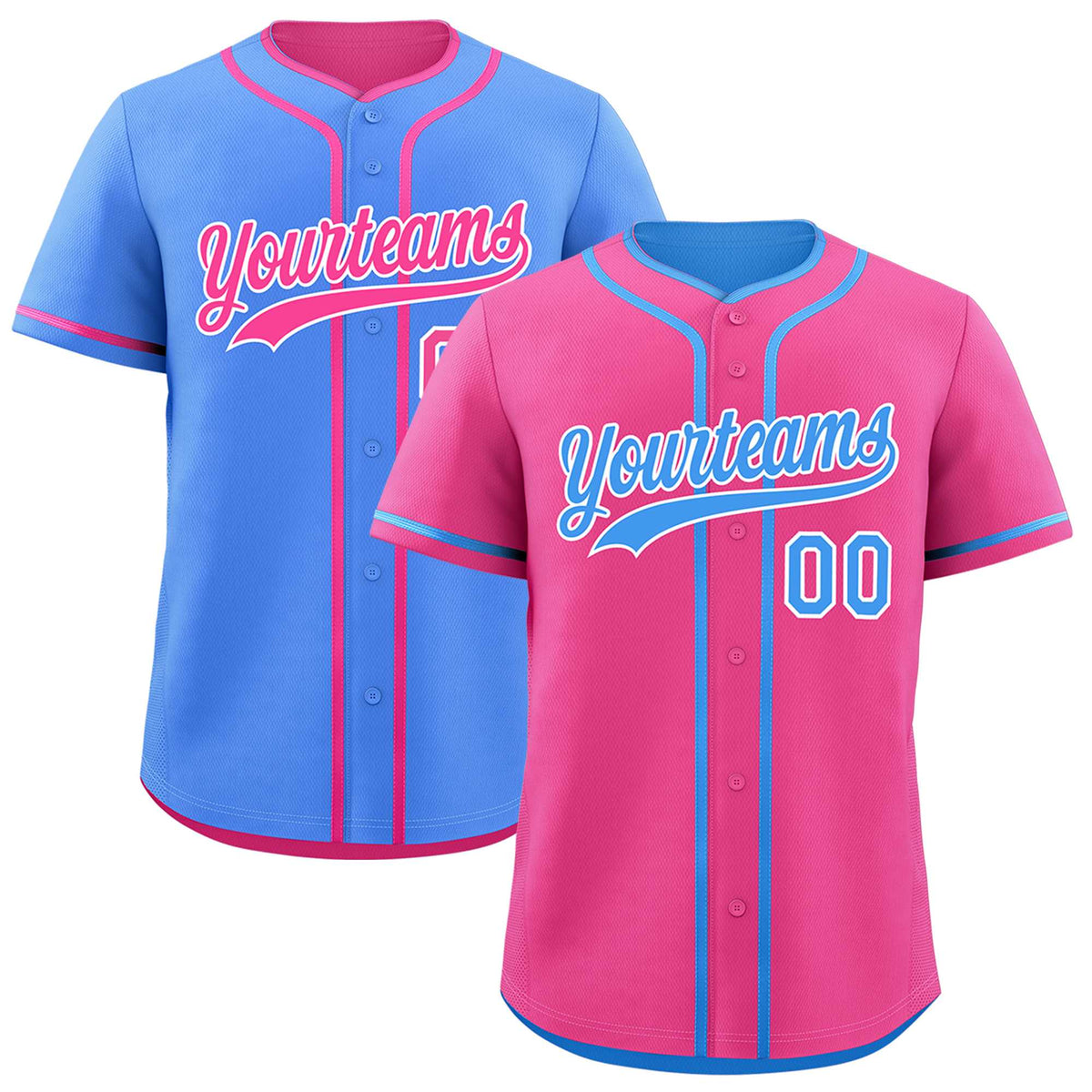 Custom Powder Blue White Reversible Classic Style Lightweight Baseball Jersey| KXKSHOP