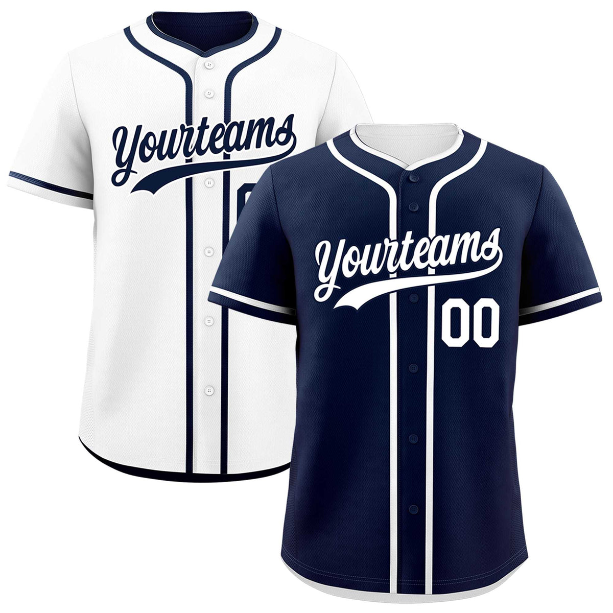 Custom White Reversible Classic Style Lightweight Baseball Jersey| KXKSHOP