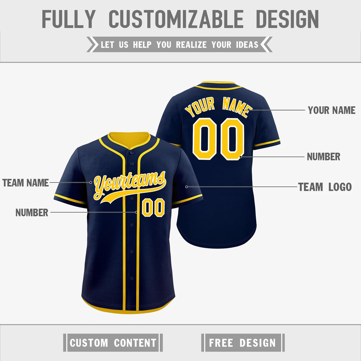 Custom Gold White Reversible Classic Style Moisture-Wicking Baseball Jersey| KXKSHOP