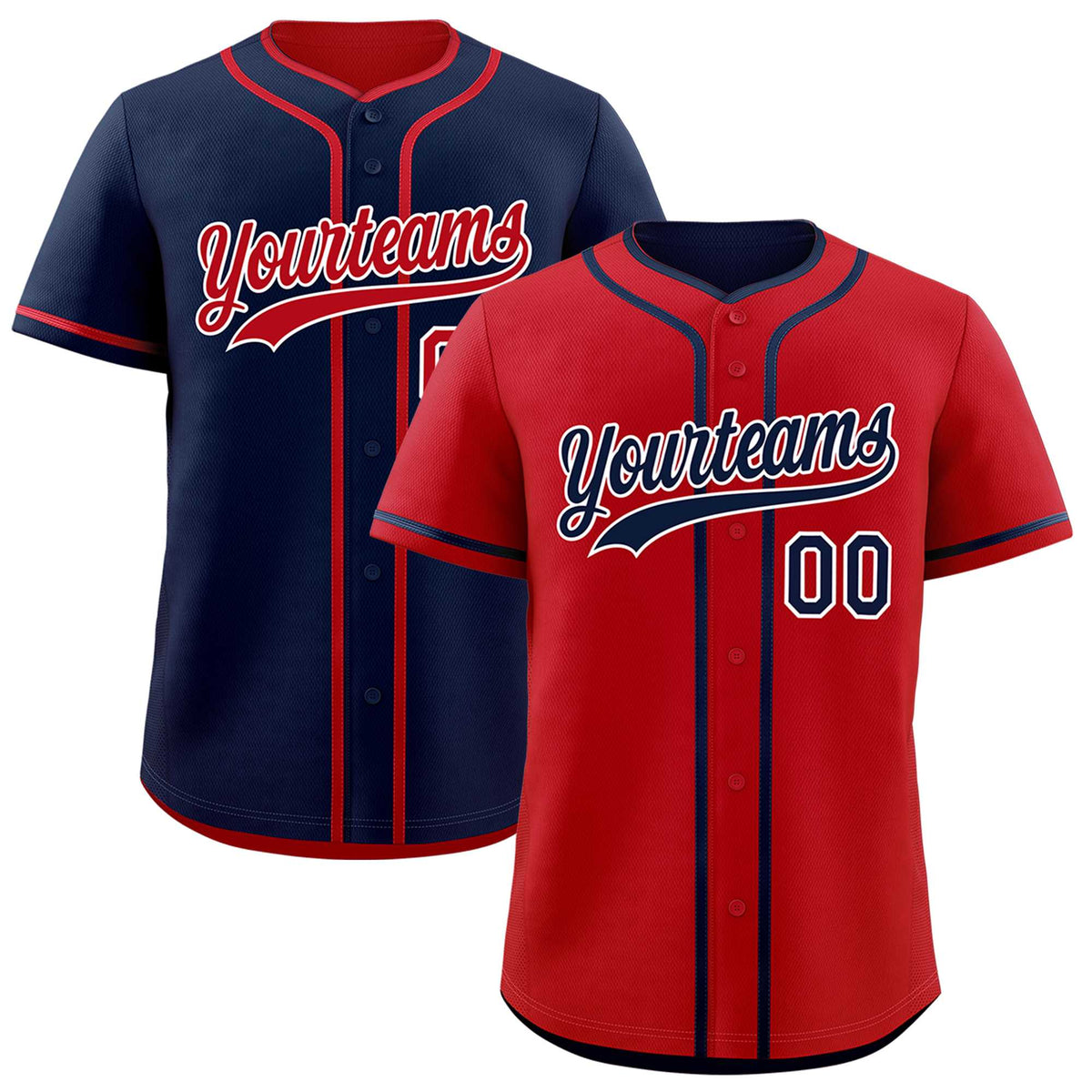 Custom Navy White Reversible Classic Style Moisture-Wicking Baseball Jersey| KXKSHOP
